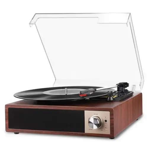 VIFLYKOO Vintage Tourne-Disque Bluetooth