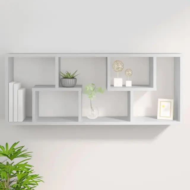 Homgoday Étagère murale blanche, armoire de bibliothèque vitrine, bibliothèque économiseuse d'espace bibliothèque, étagères murales, étagères murales, étagère murale, étagère murale, 36 x 16 x 90 cm