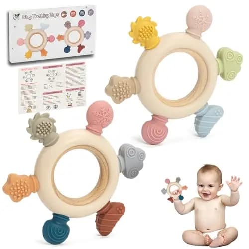 Dzpuhuojz Anneaux de dentition en silicone