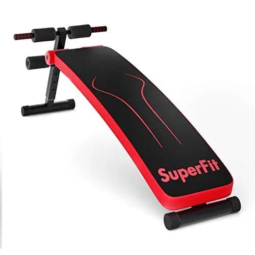 COSTWAY Banc de Musculation Pliable, Banc Abdominaux 4 Niveaux de Réglage en Hauteur, Charge Maximale 200 kg, pour Exercice Gymnastique à Domicile