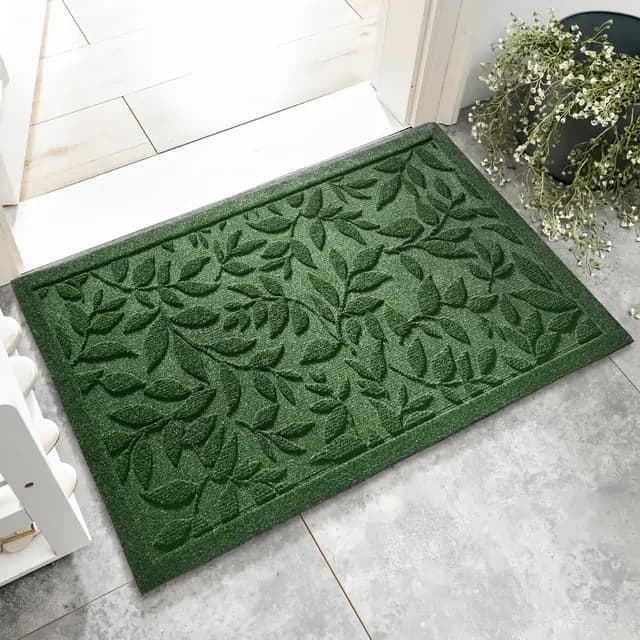 45X75CM Feuilles Paillasson Extérieure Et Intérieure Entree，Lavable en Machine Tapis De Porte，Douces Absorbantes pour Antidérapant Et Absorbant，Microfibres Douces Absorbantes pour, Entrée