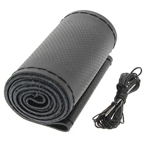 S Sumex Couvre Volant Cuir Noir