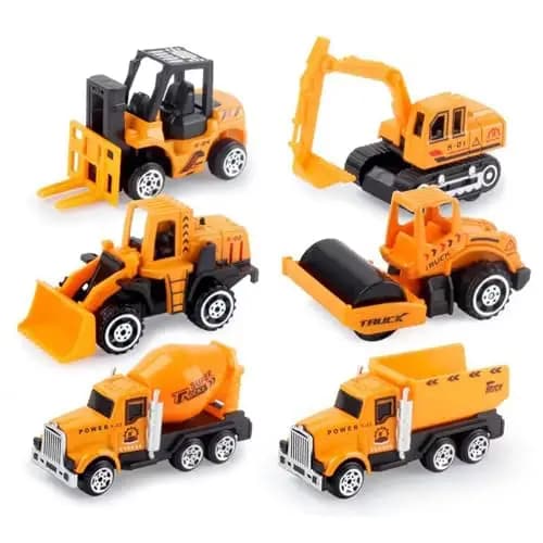 Zhuporn Set de 6 Véhicules de Construction