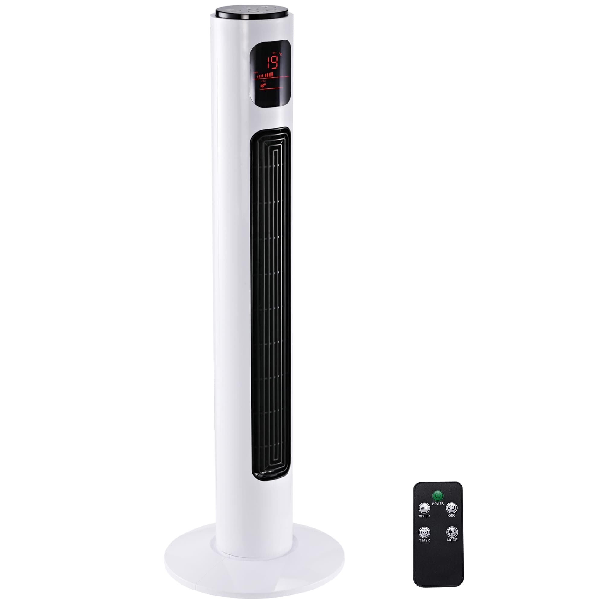 HOMCOM Ventilateur Colonne Silencieux 45 W