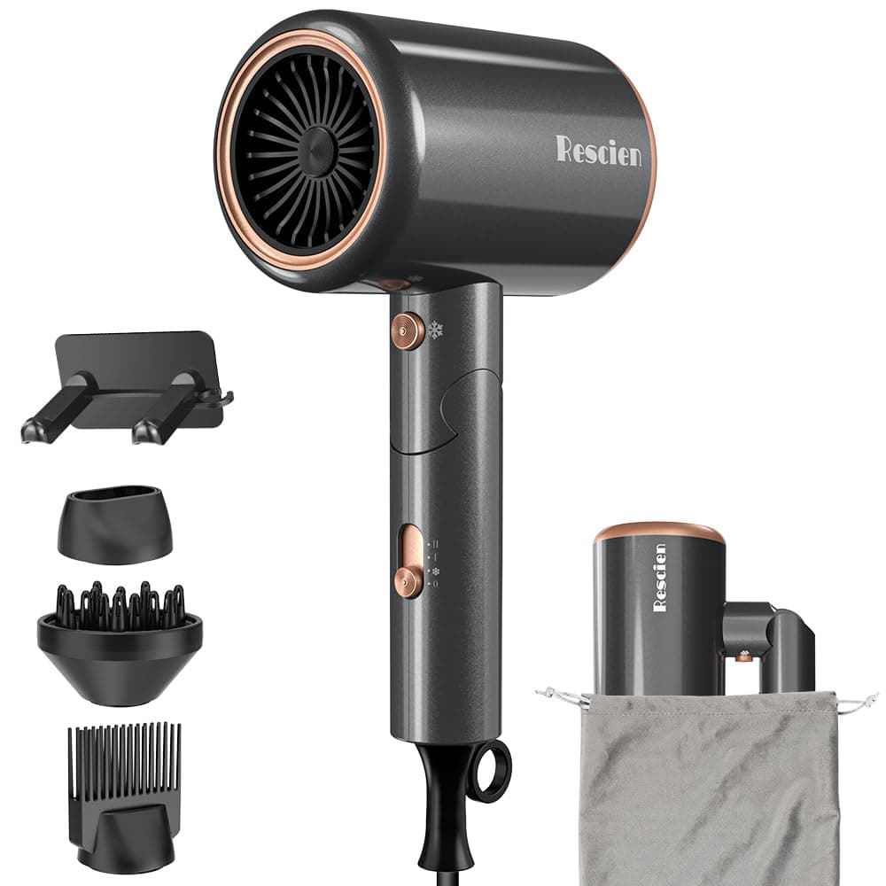 Sèche-cheveux ionique 2400W avec sac de rangement et support
