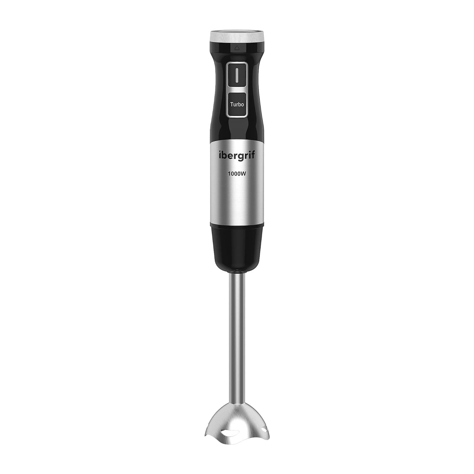 Ibergrif Mixeur Plongeant 1000W en Acier Inoxydable avec Réglage