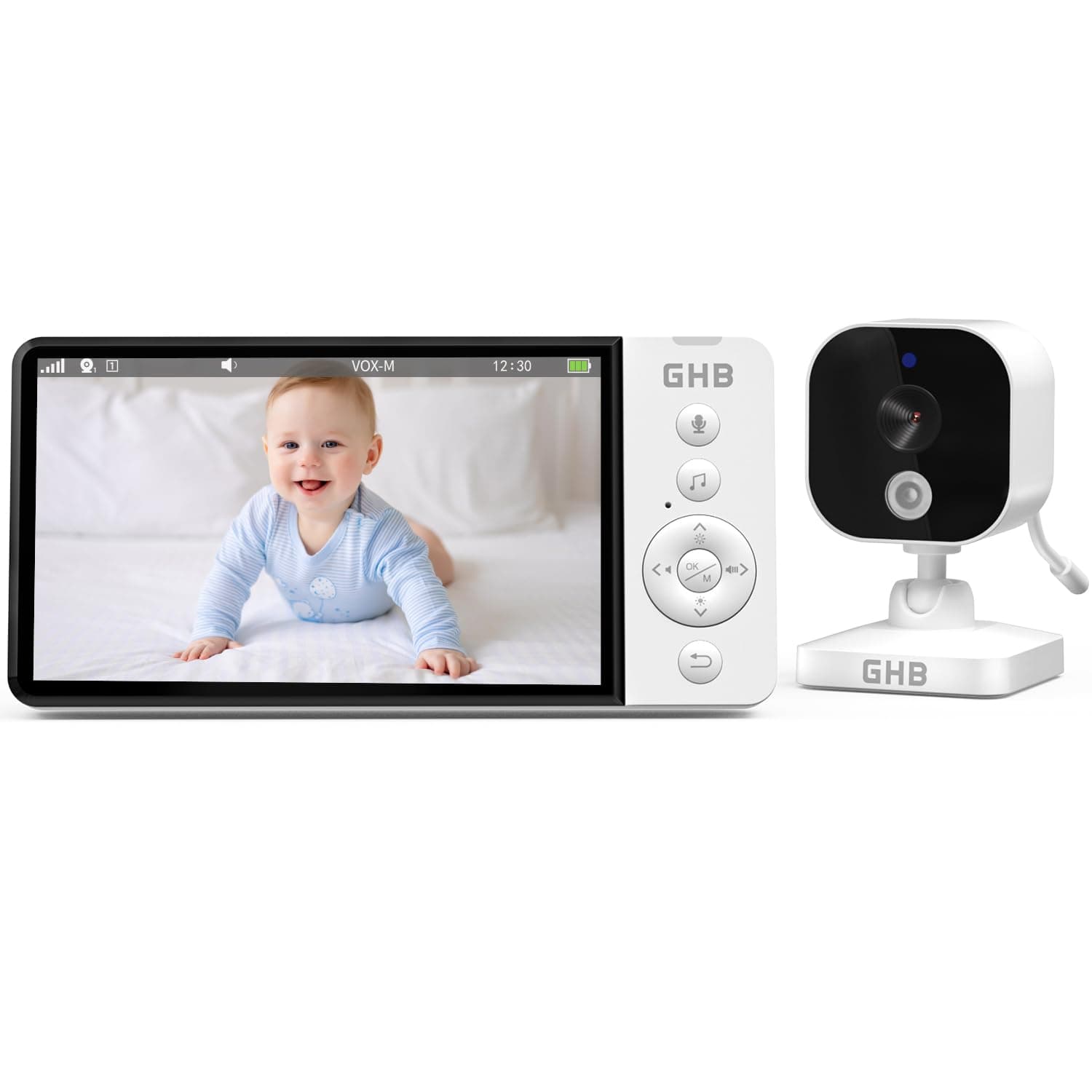GHB Babyphone Vidéo Surveillance Écran 5"