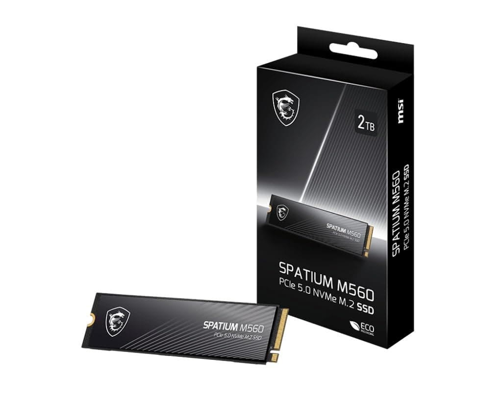 MSI Spatium M560 PCIe 5.0 NVMe M.2 SSD de Jeu Interne de 2 to jusqu'à