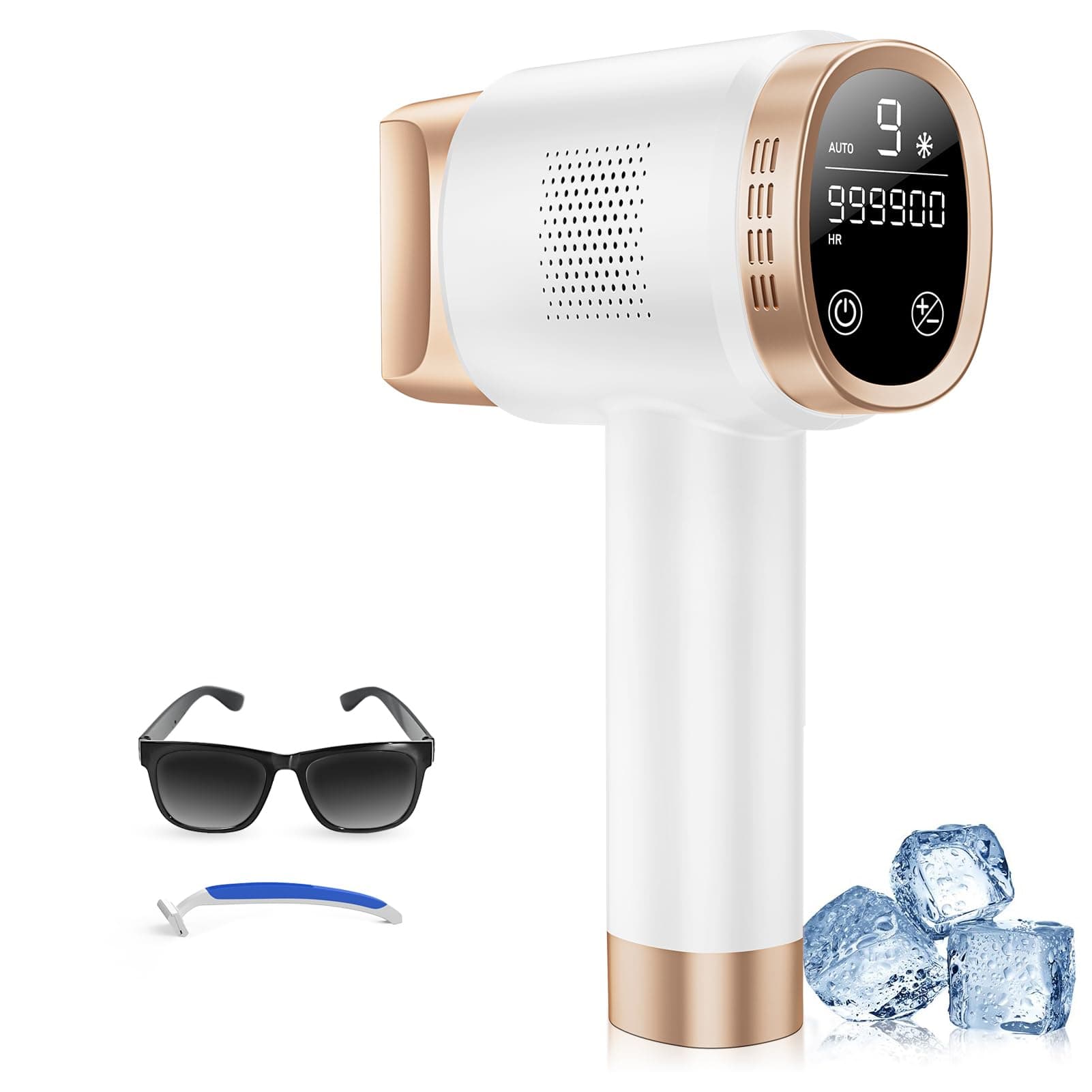 Épilateur Lumière Pulsée 21J avec Système de Refroidissement à 8 °C
