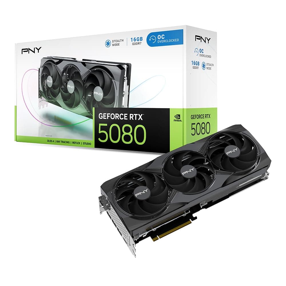 PNY Carte Graphique GeForce RTX™ 5080 16GB OC Triple Fan DLSS 4