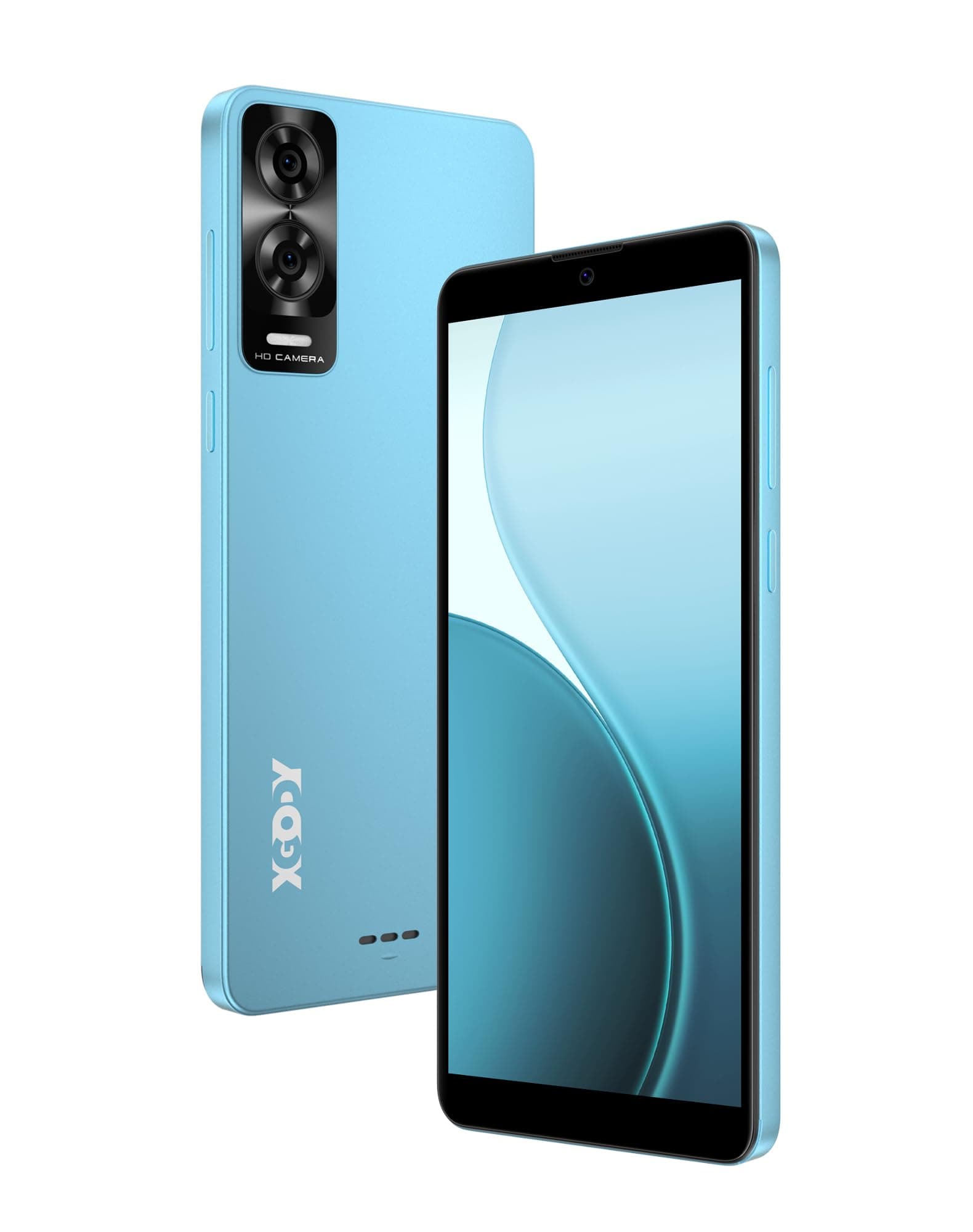 Xgody X33 Smartphone débloqué 4G, 6'' Androïde Téléphone Portable Double SIM, Android 15 Go Octa-Core, 3 Go+32 Go, microSD 128 Go, Batterie 3500 mAh, Face ID, GPS (Bleu)