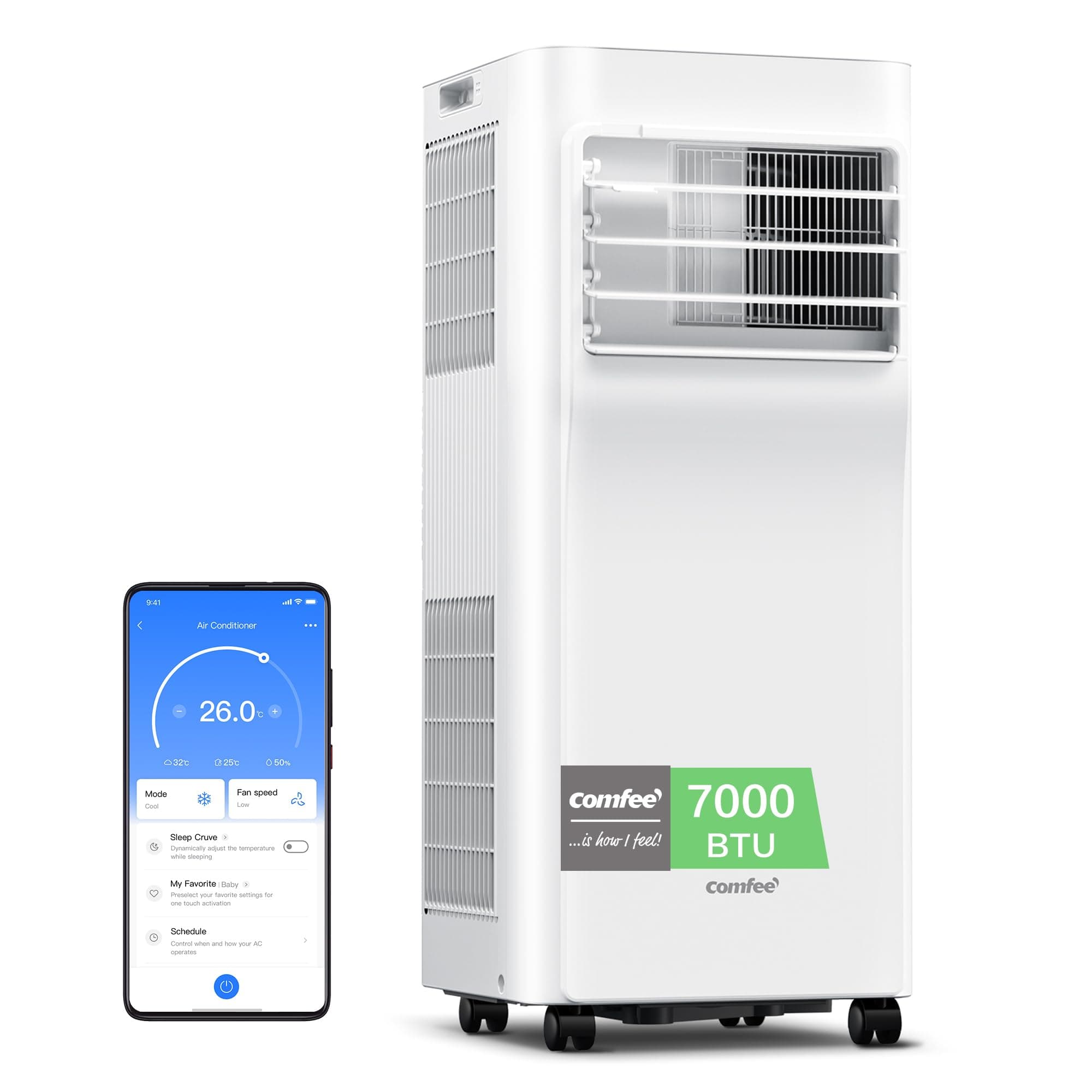 COMFEE' Climatiseur Mobile 7000 BTU/h