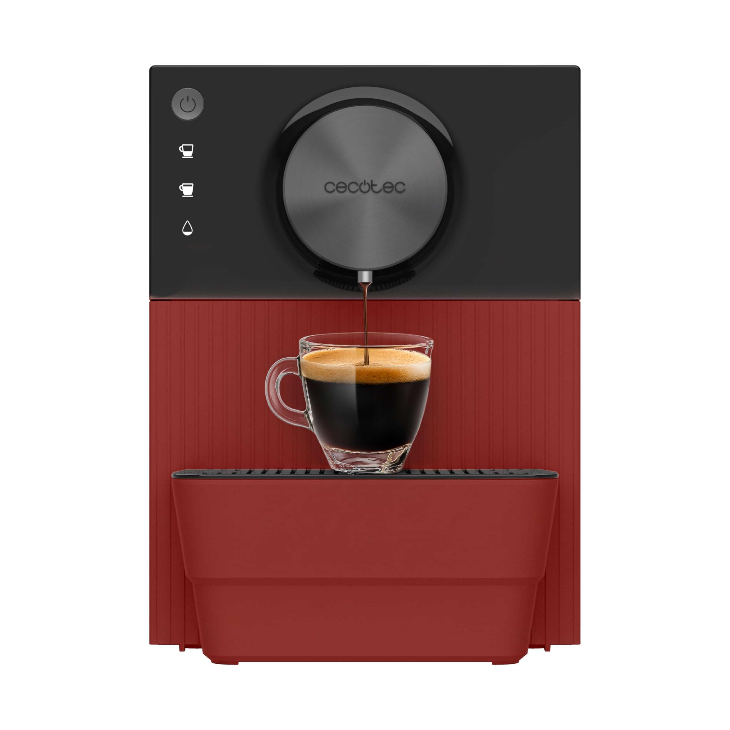 Cecotec Machine à Café Superautomatique Compacte Cremmaet Cube Rouge.