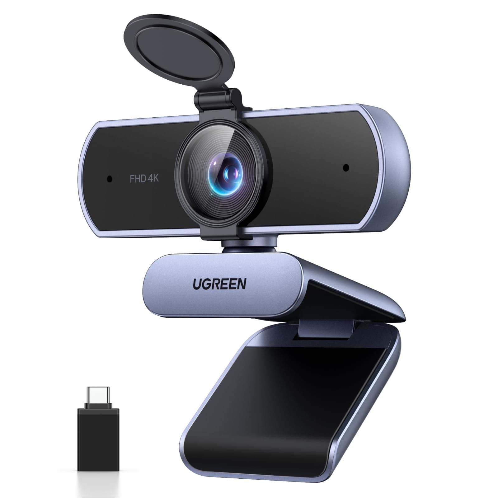 UGREEN FineCam Lite 4K Webcam 30FPS Caméra USB A C PC Autofocus Deux