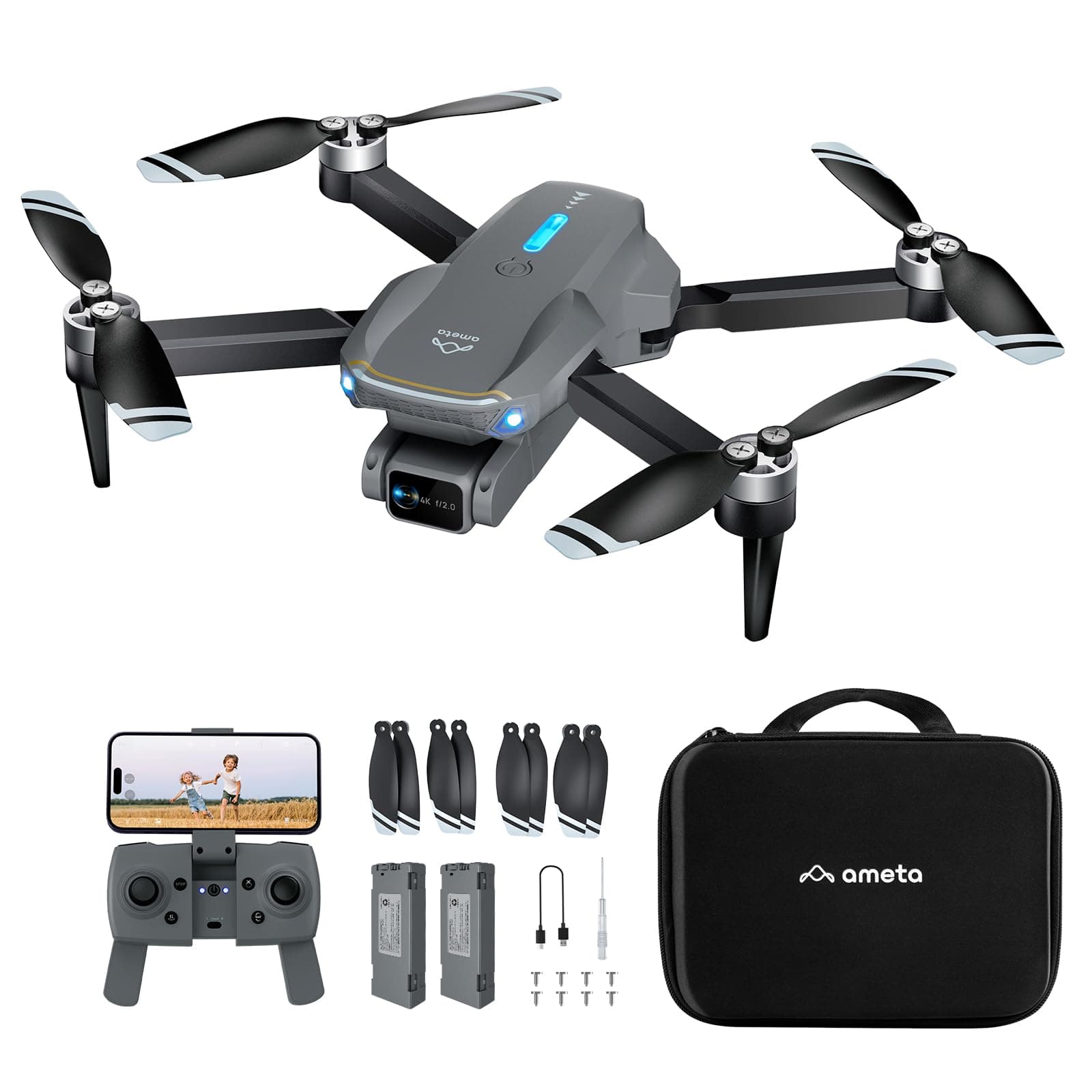 Ameta Drone Caméra 4K UHD