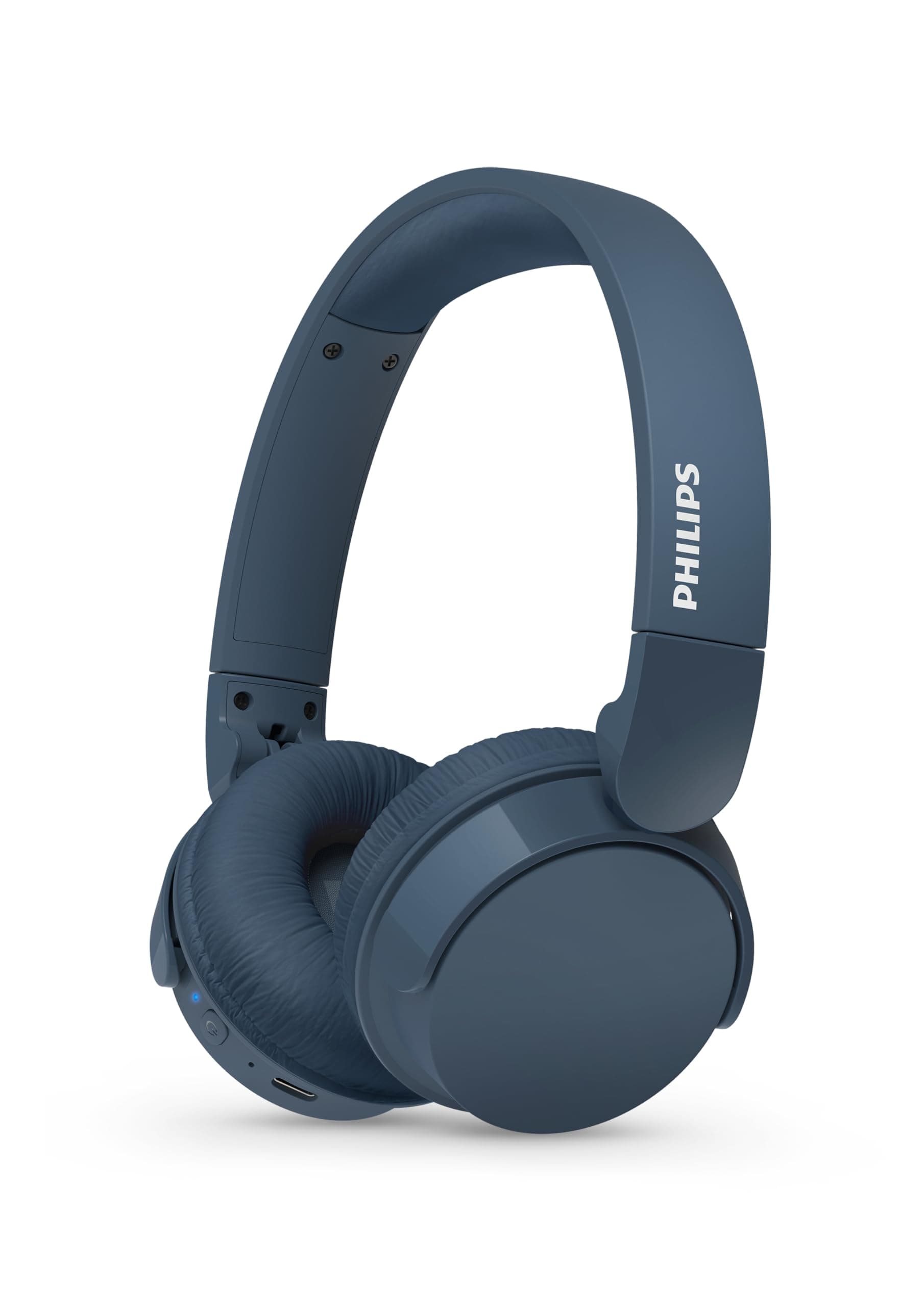 Philips TAH4209BL Casque sans Fil Supra-aural Bluetooth léger, Isolation phonique Passive, 55 Heures d’autonomie, Son Naturel, appels clairs, Basses dynamiques, Recharge en 2 Heures Via USB-C - Bleu