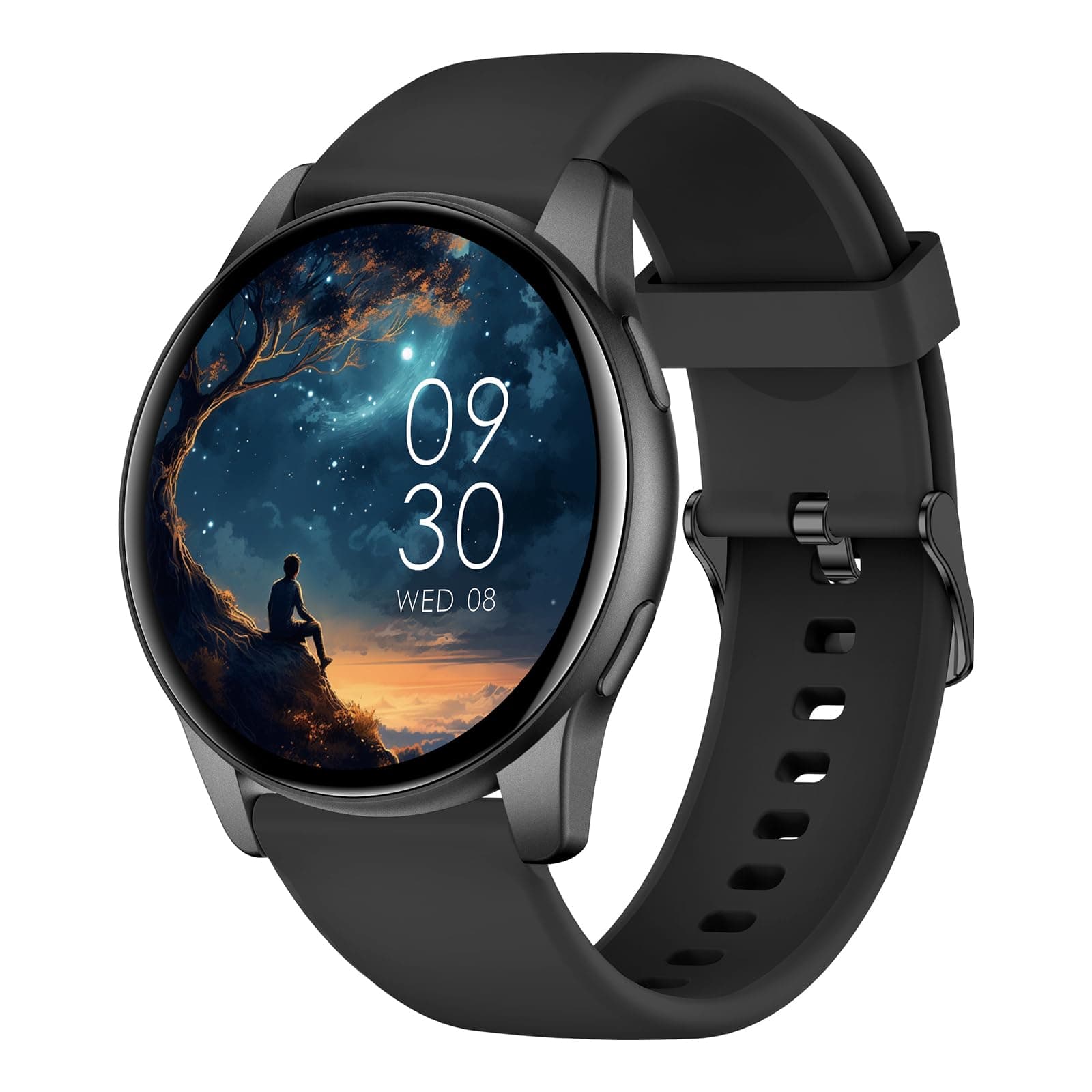 AcclaFit Montre Connectée Femme Homme avec Appel Bluetooth, Smartwatch Ronde 1,38" avec 147+ Modes Sportifs, Cardiofréquencemètre, Sommeil, IP68 Étanchéite, Compatible avec Android iOS – Image 1