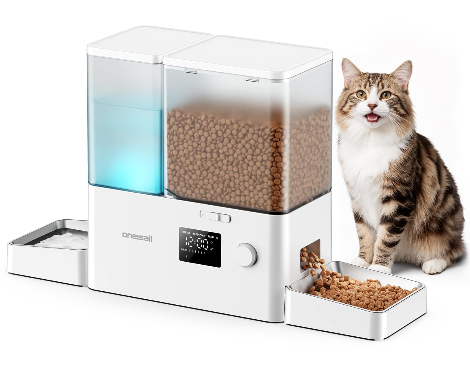 oneisall Distributeur d'eau et d'alimentation Automatique pour Chat