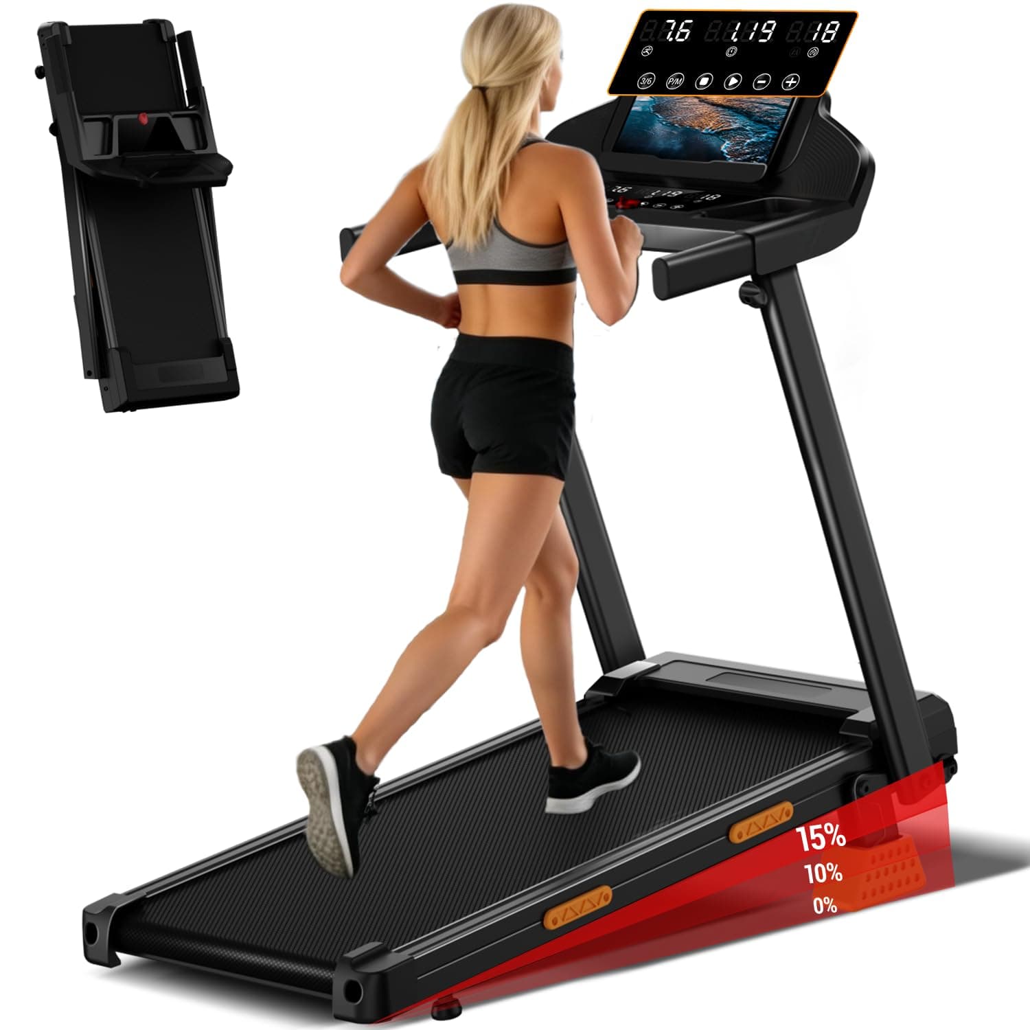 UMAY Tapis de Course Pliable