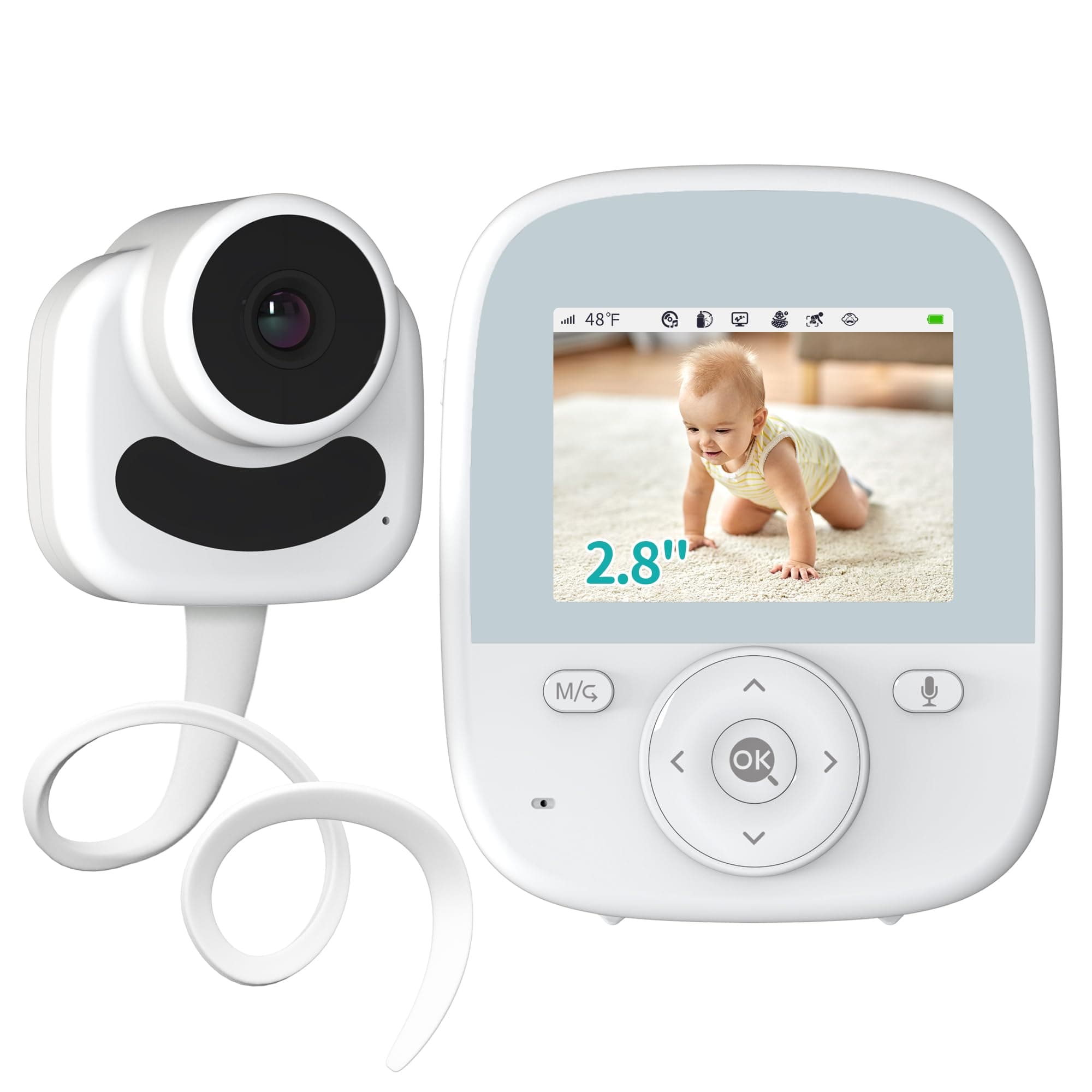 Babyphone avec Caméra Écran 2,8 Pouces et Batterie 4000 mAh – Image 1