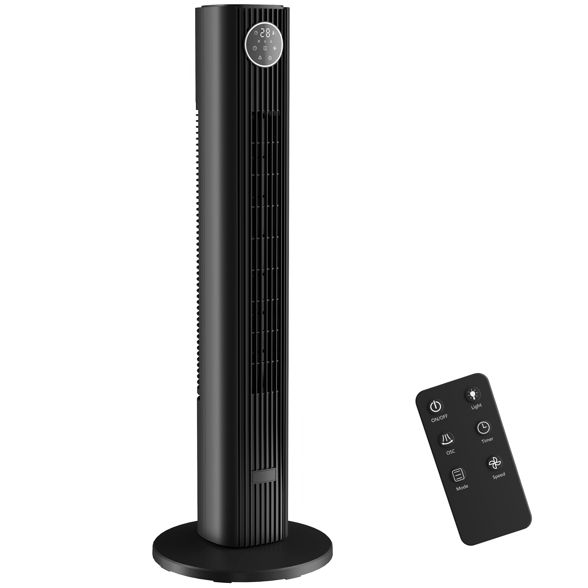HOMCOM Ventilateur colonne silencieux 28dB