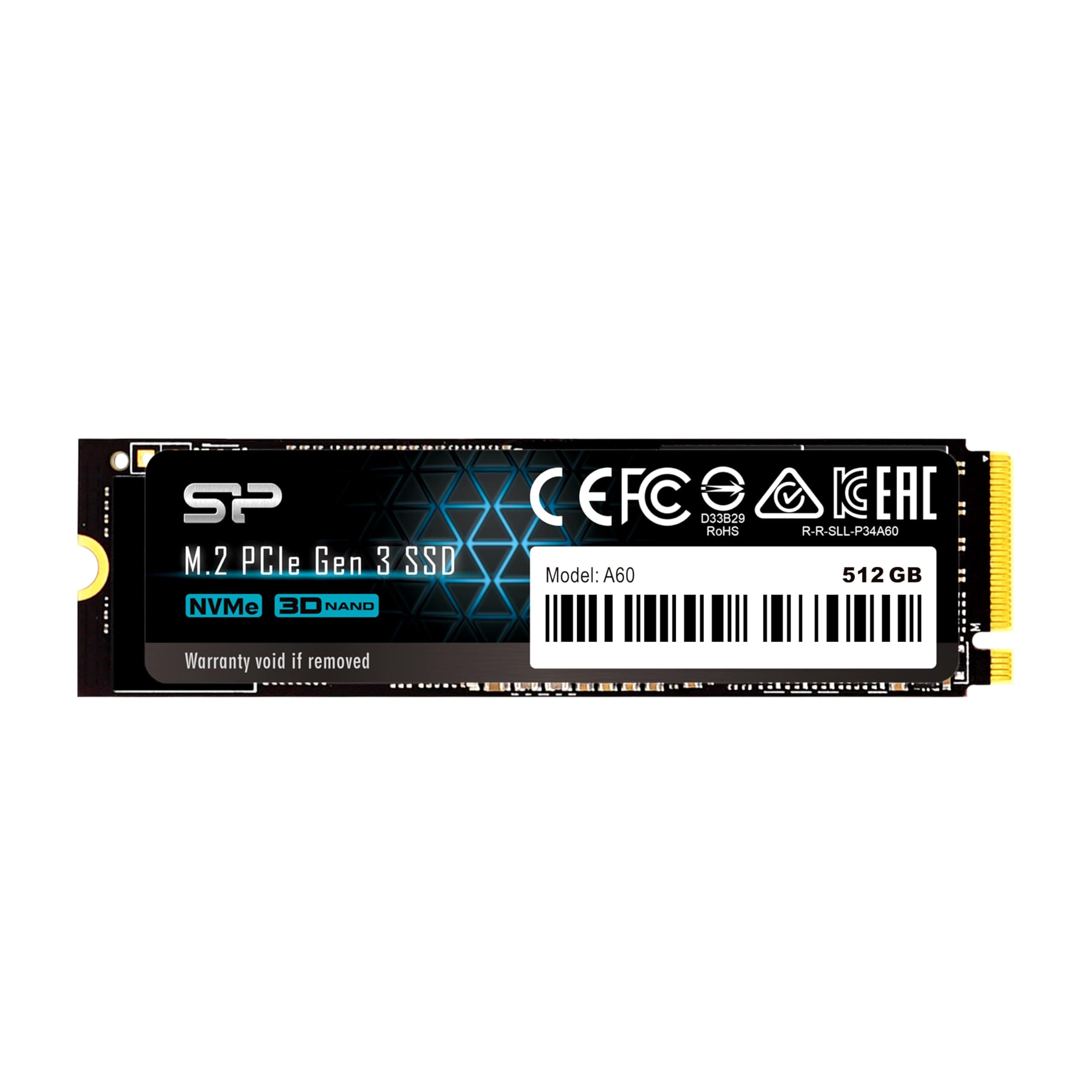 Silicon Power PCIe M.2 NVMe SSD 512Go Gen3x4 R/W up to 2