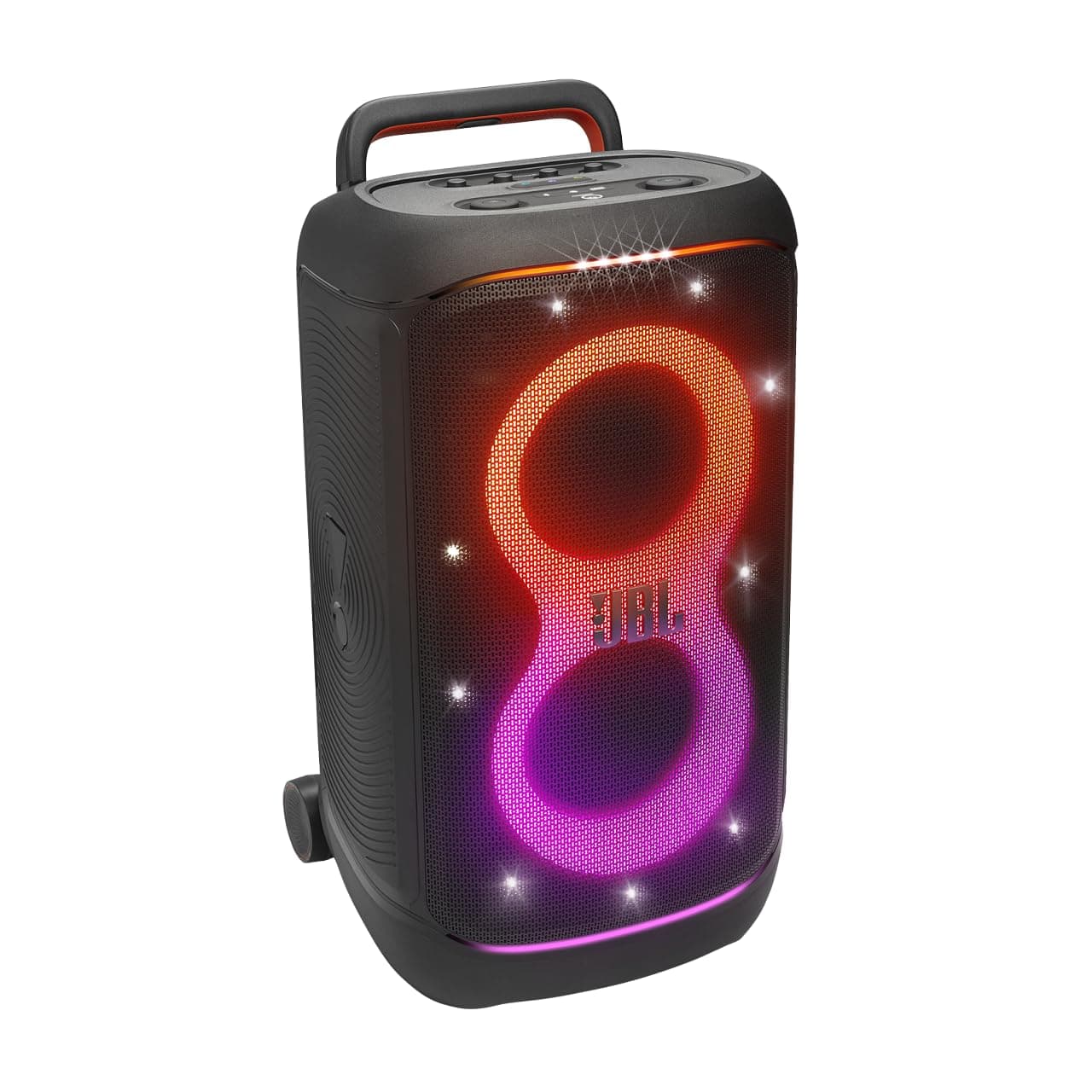 JBL Partybox 520, Enceinte de fête sans Fil Bluetooth, 15 h d’autonomie, Design Portable, Spectacle Lumineux Dynamique, IPX4, Connexion Multi-Enceintes, AI Sound Boost, entrée Microphone, Noir