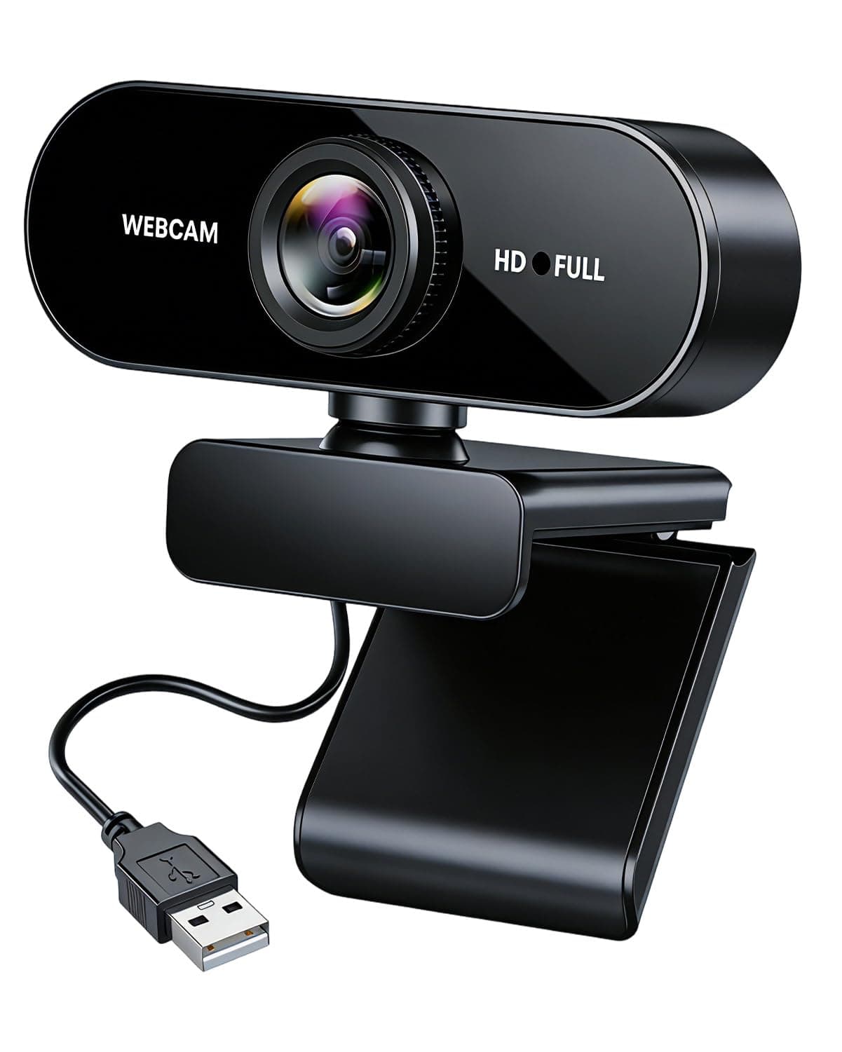 Webcam 1080P, Full HD Camera PC avec Microphone, Web Cam USB Grand – Image 1