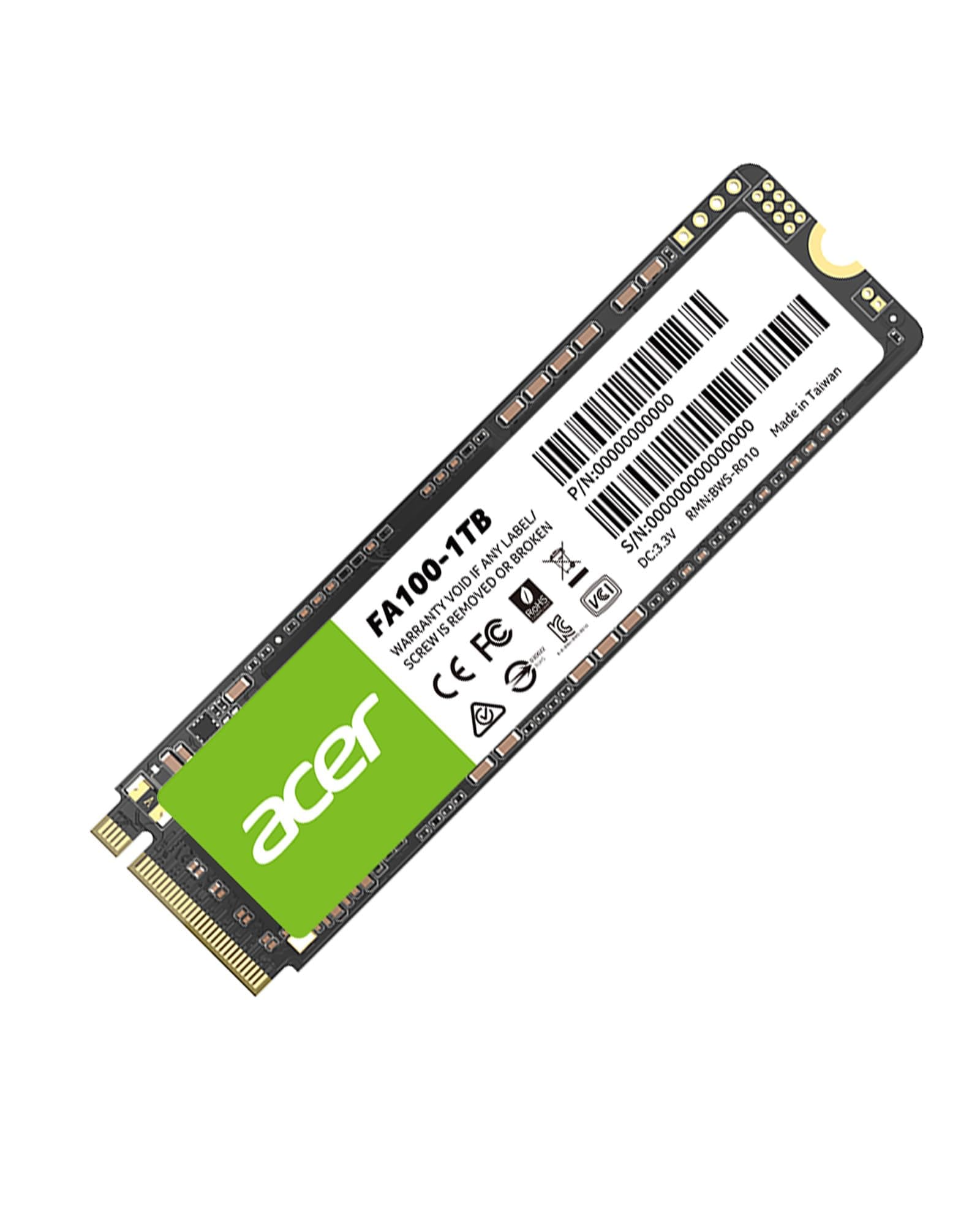 Acer FA100 PCIe 3.0 NVMe SSD 1 to