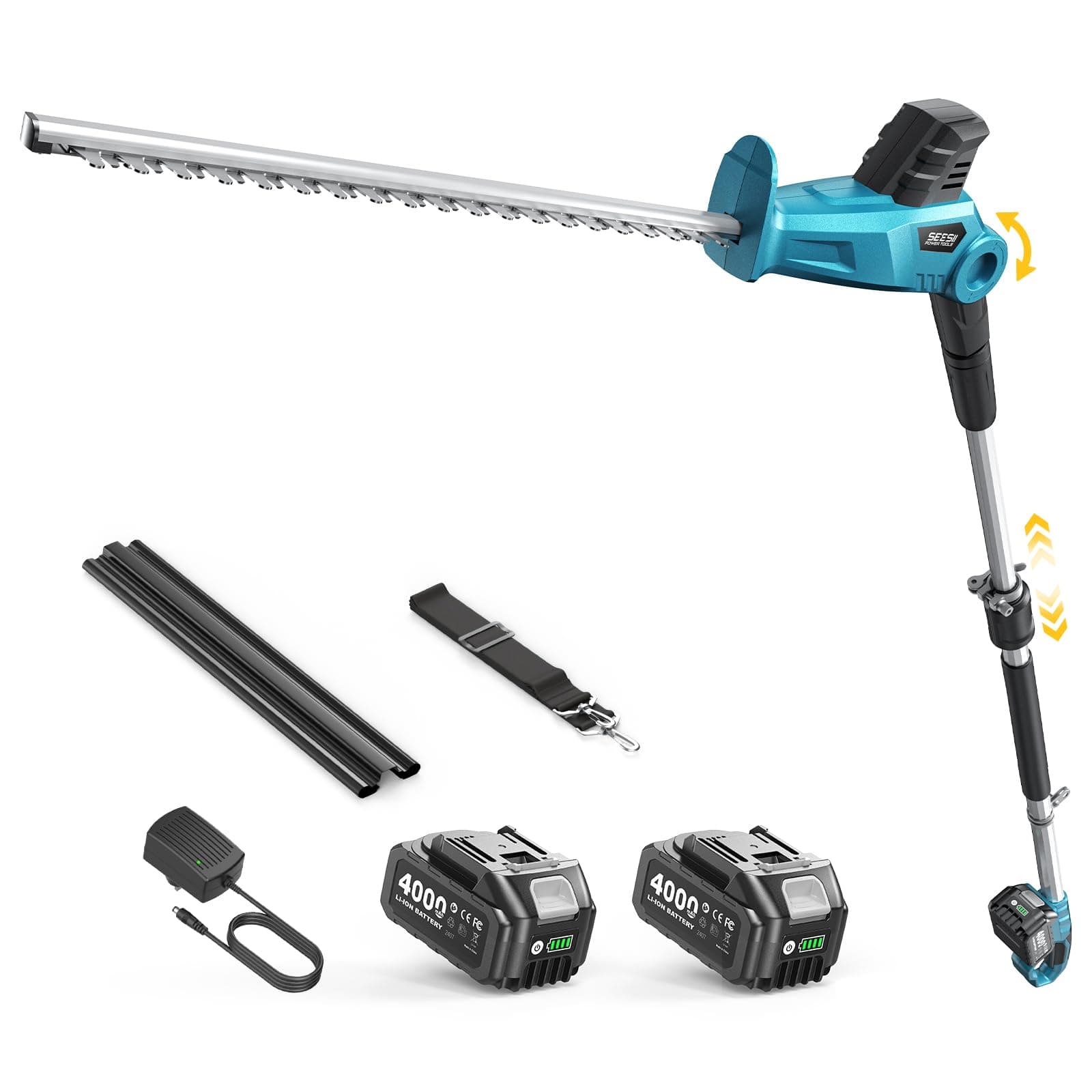 SEESII Taille-Haie Électrique Télescopique Sans Fil