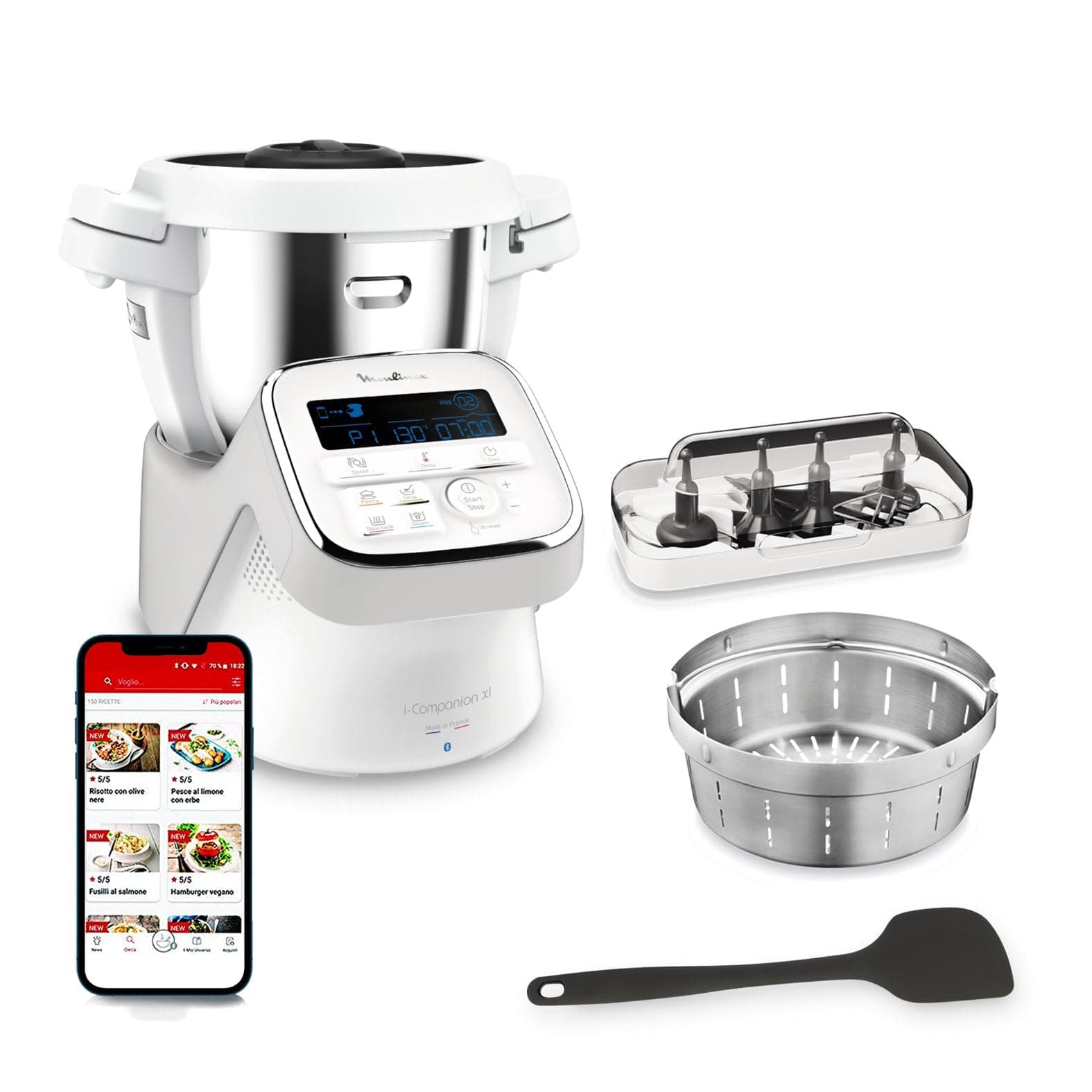 Moulinex I-Companion XL Robot Cuiseur Connecté -14 Fonctions