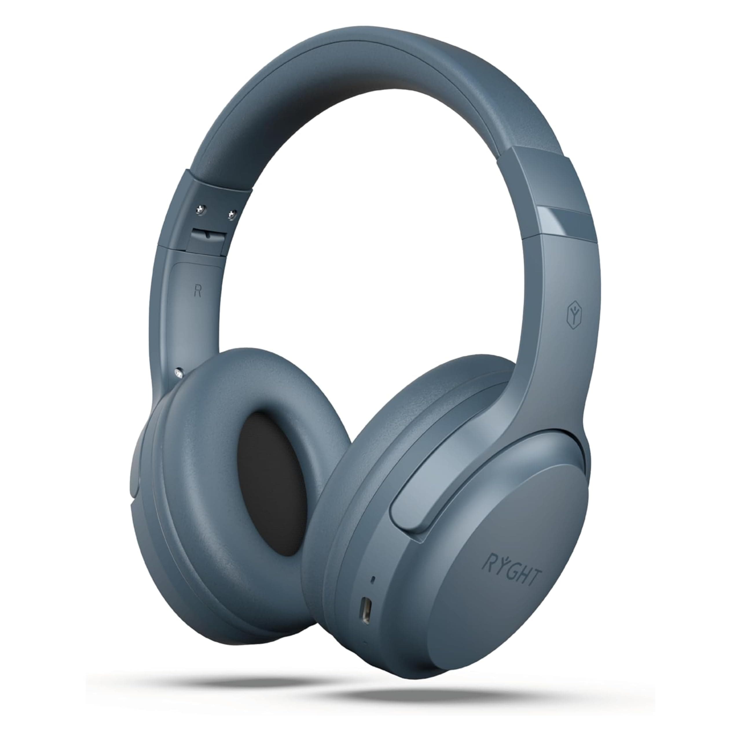 RYGHT – Tempo – Casque sans Fil – Son stéréo Clair, 20H d’autonomie – Pliable, léger, Commande contrôle Musique, Volume, répondre aux appels, activer Assistant Vocal, Oreillettes rembourrés – Bleu