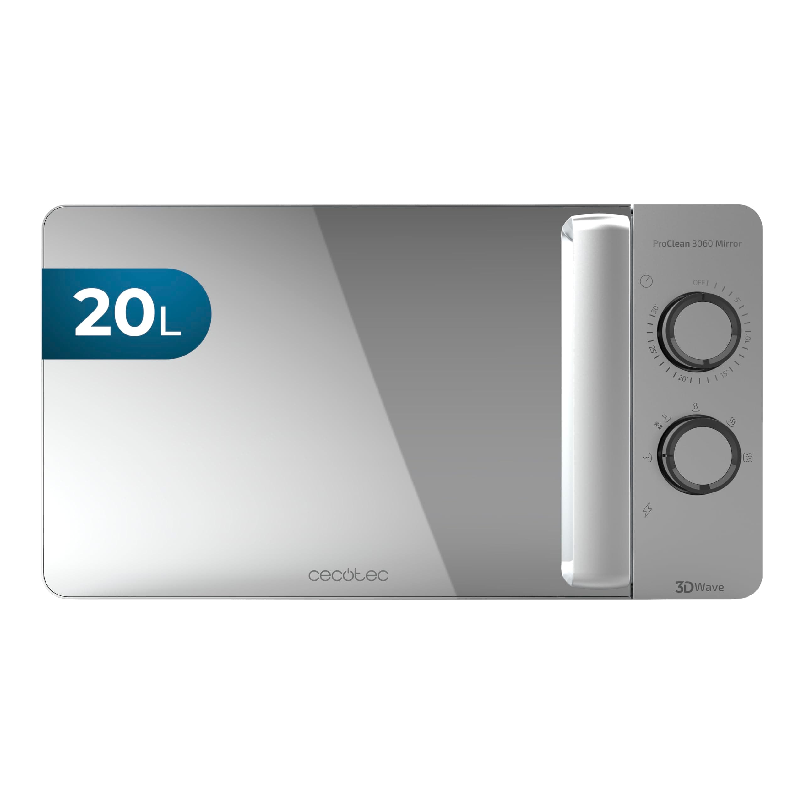 Cecotec Micro-ondes ProClean 3060 Gray Mirror. Capacité de 20 L