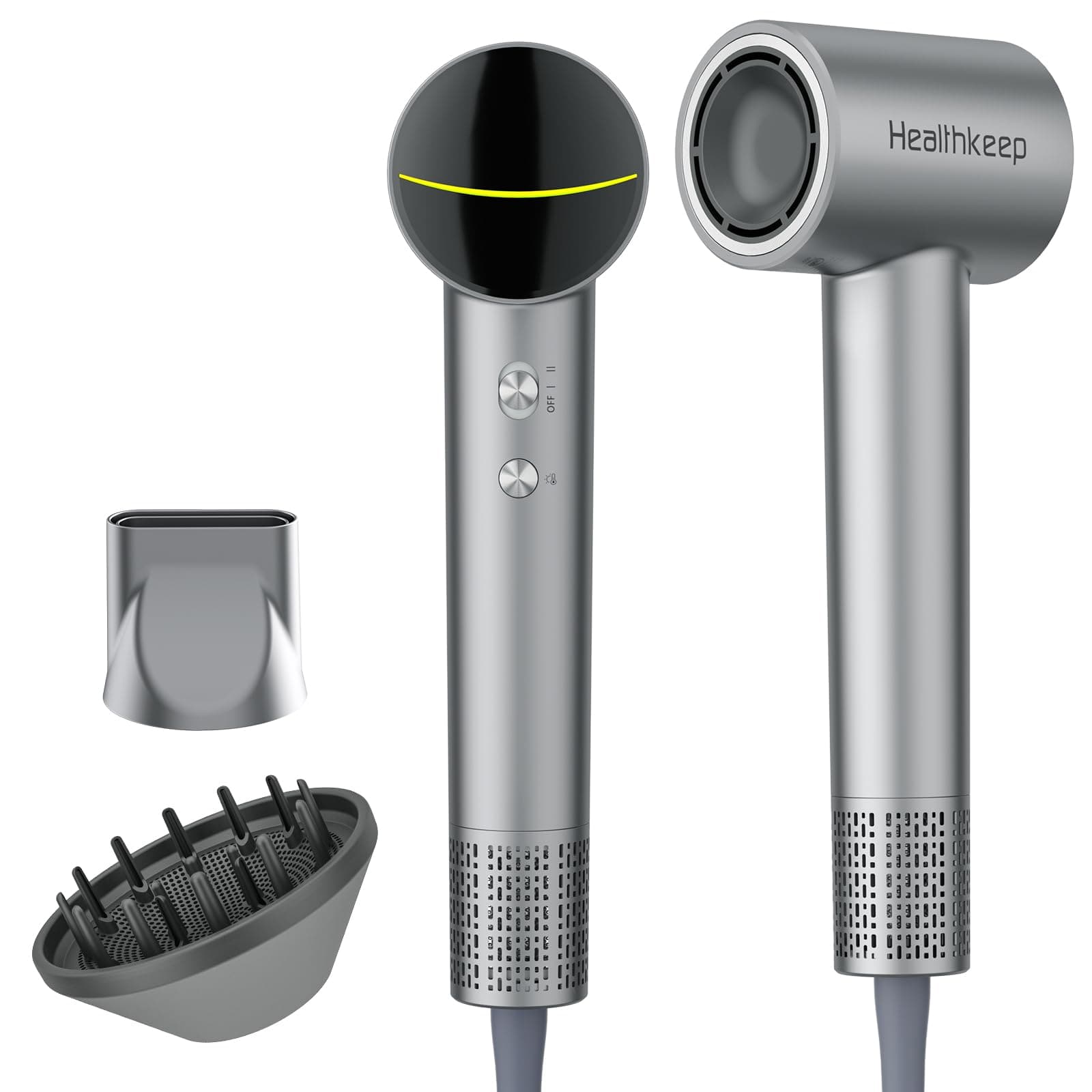 Healthkeep Sèche-Cheveux Professionnel Ionique、Moteur Sans Balais 150