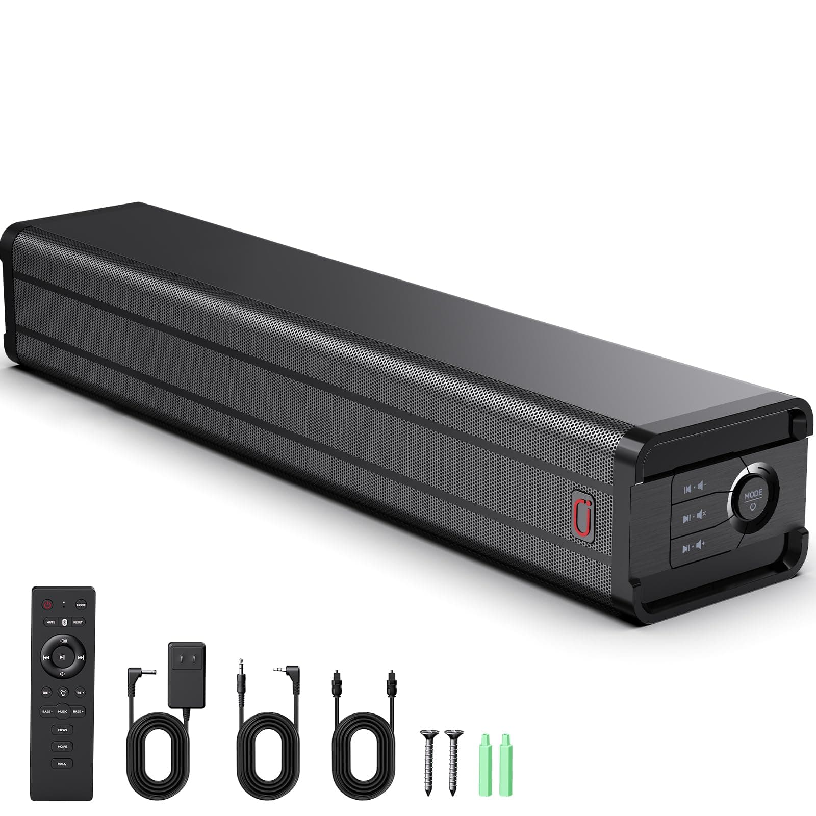 JYX Barre de Son Bluetooth pour PC, TV et Vidéo Projecteur, Son Équilibré avec Tweeter + Woofer 4 Pouces, Idéale pour Films, Séries et Home Cinéma, HDMI Arc/Optique/AUX/USB