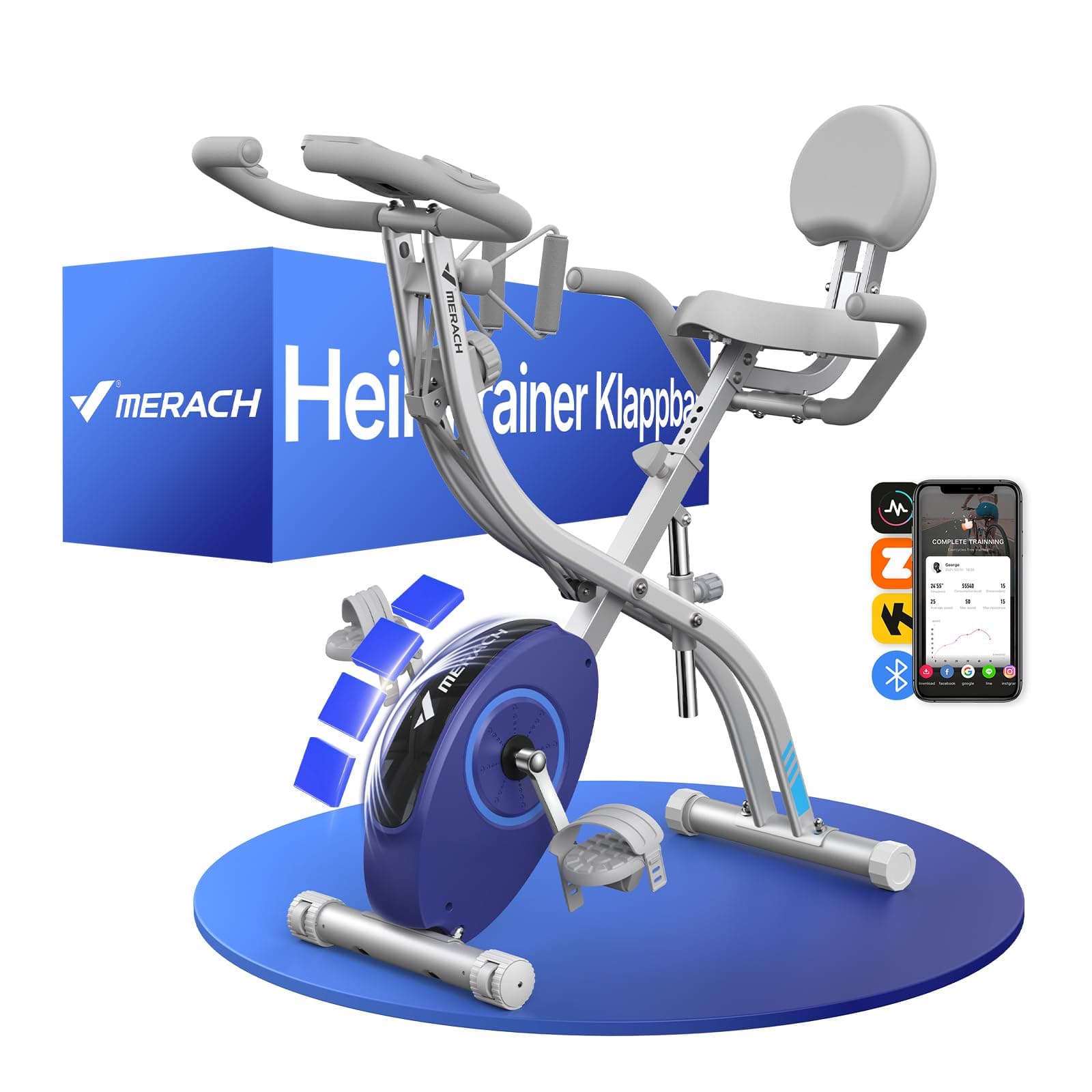 MERACH Velo D Appartement Silencieux avec App Entraînement