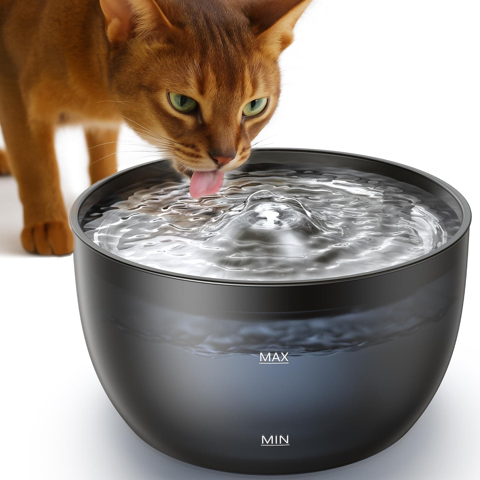 Fontaine à Eau pour Chats Silencieuse 3L FEELNEEDY Distributeur Eau