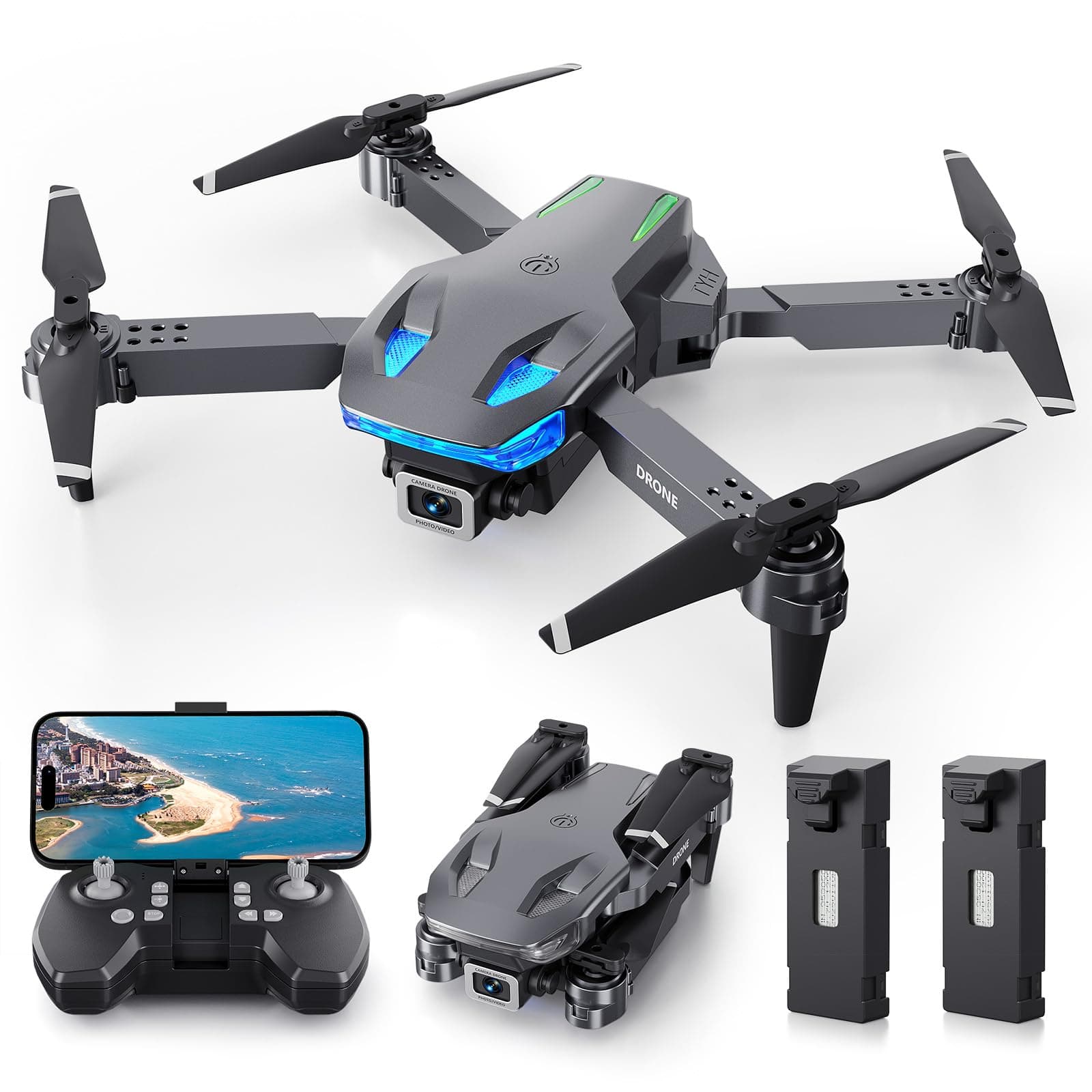 Wipkviey T28 Drone avec Caméra 1080p