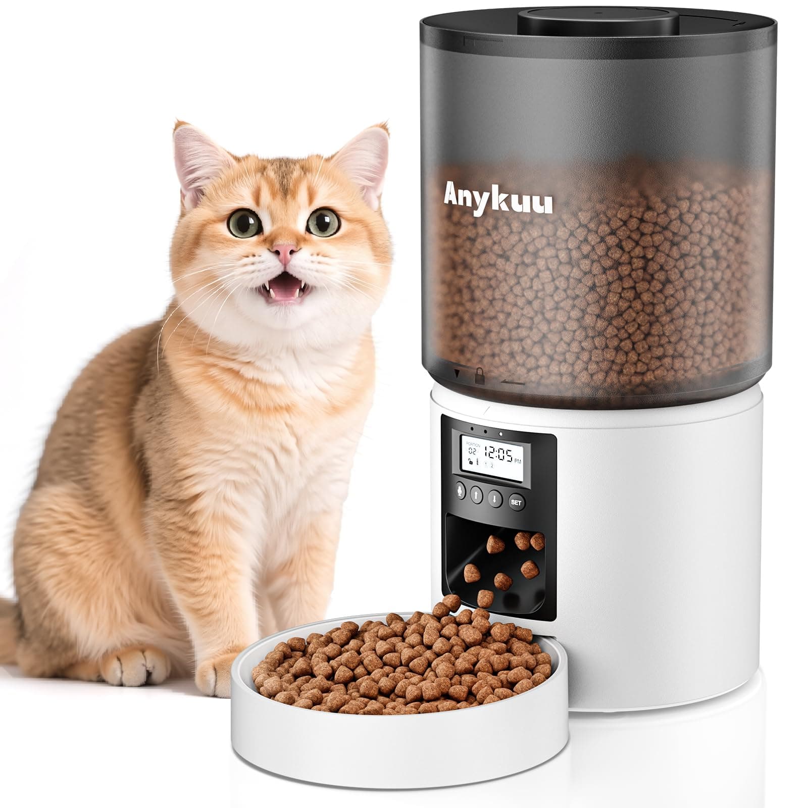 Distributeur Croquettes Chat Automatique 4L Distributeur Croquettes