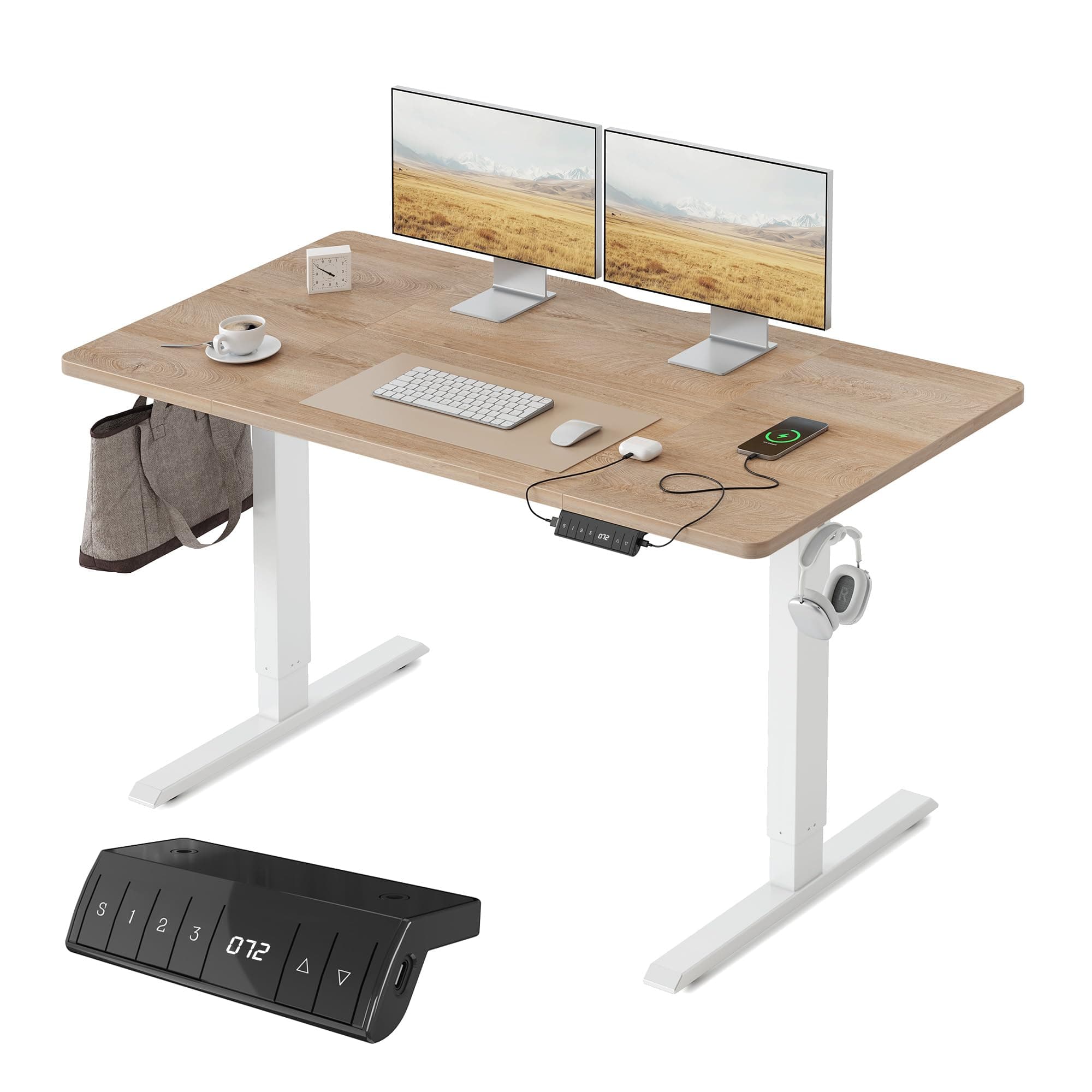 FEZIBO Bureau Assis-Debout avec Ports USB-A et USB-C