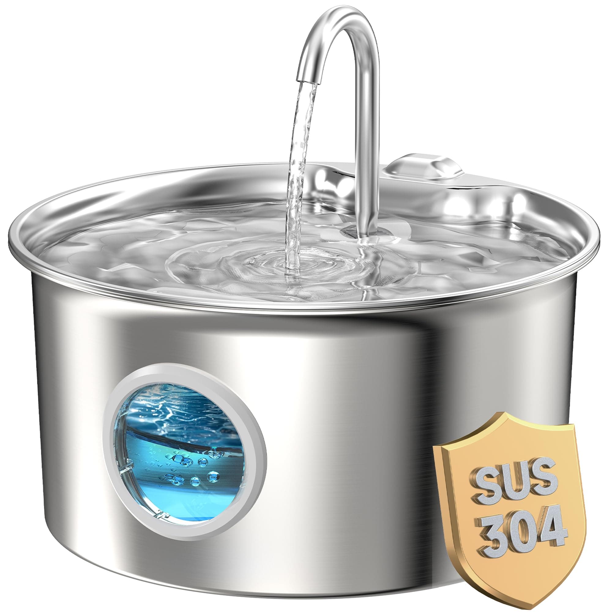 Fontaine a Eau Chat INOX: Fontaine à Eau pour Chat Acier Inoxydable