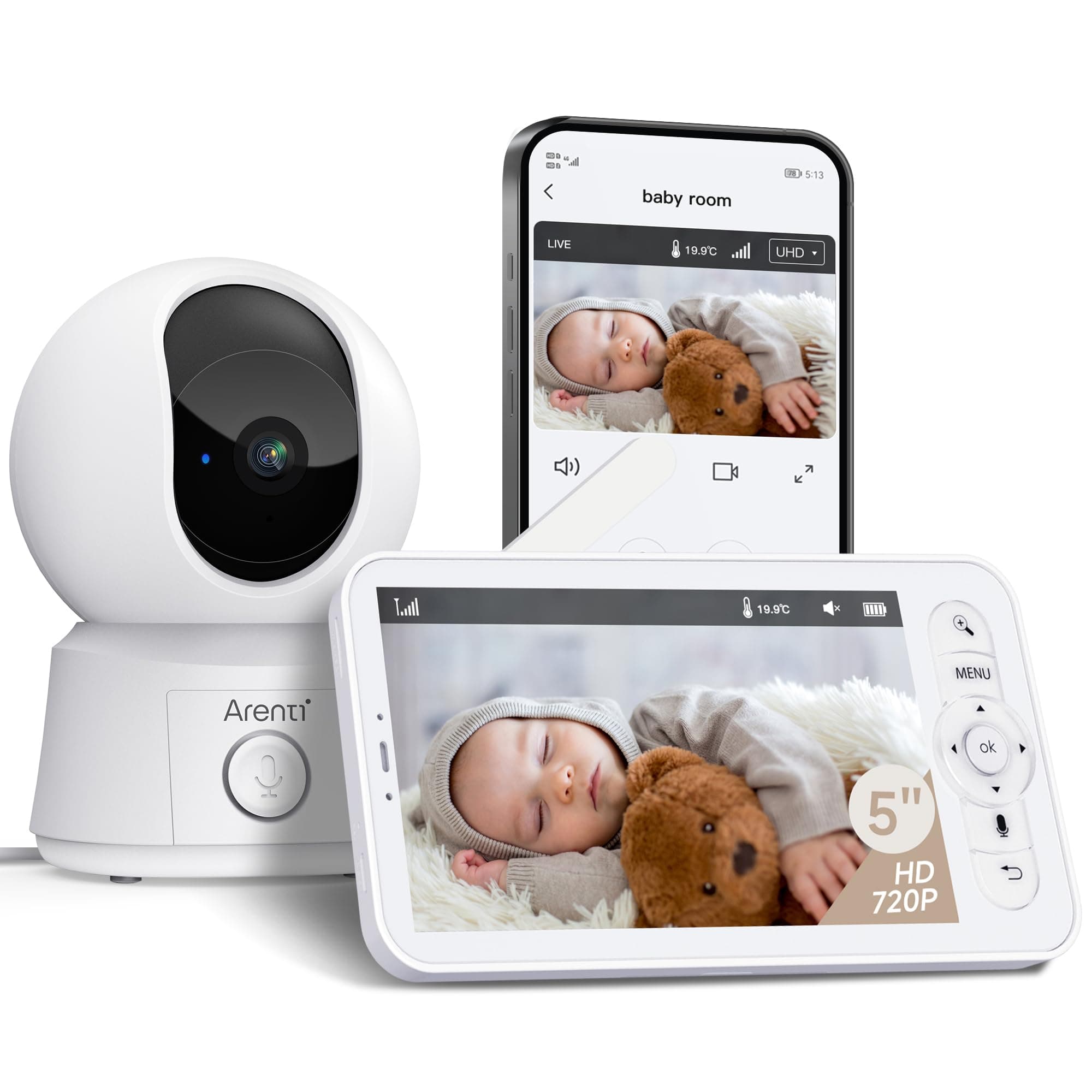 Arenti Babyphone Caméra Bébé
