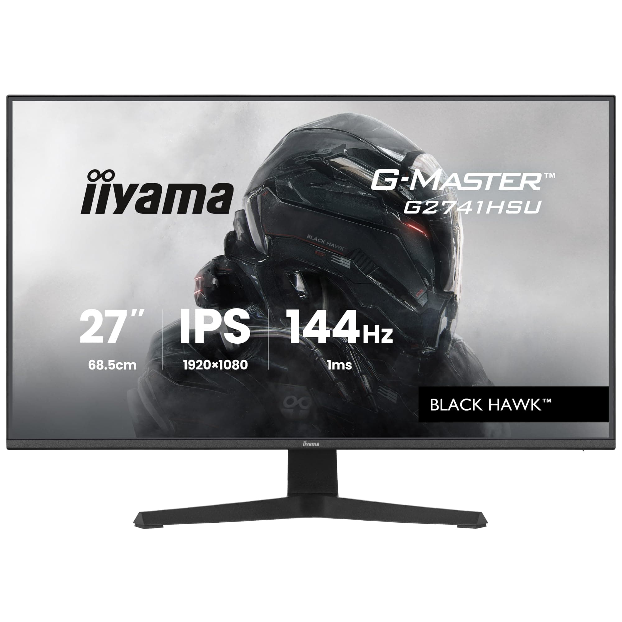iiyama Ecran G-Master Black Hawk, G2741HSU-B1 IPS, FreeSync/Adaptive Sync, 1920x1080@144Hz, 1ms, 350cd Haut-parleurs, HDMI/DP/USB HUB, Black Tuner, i-Style Colour