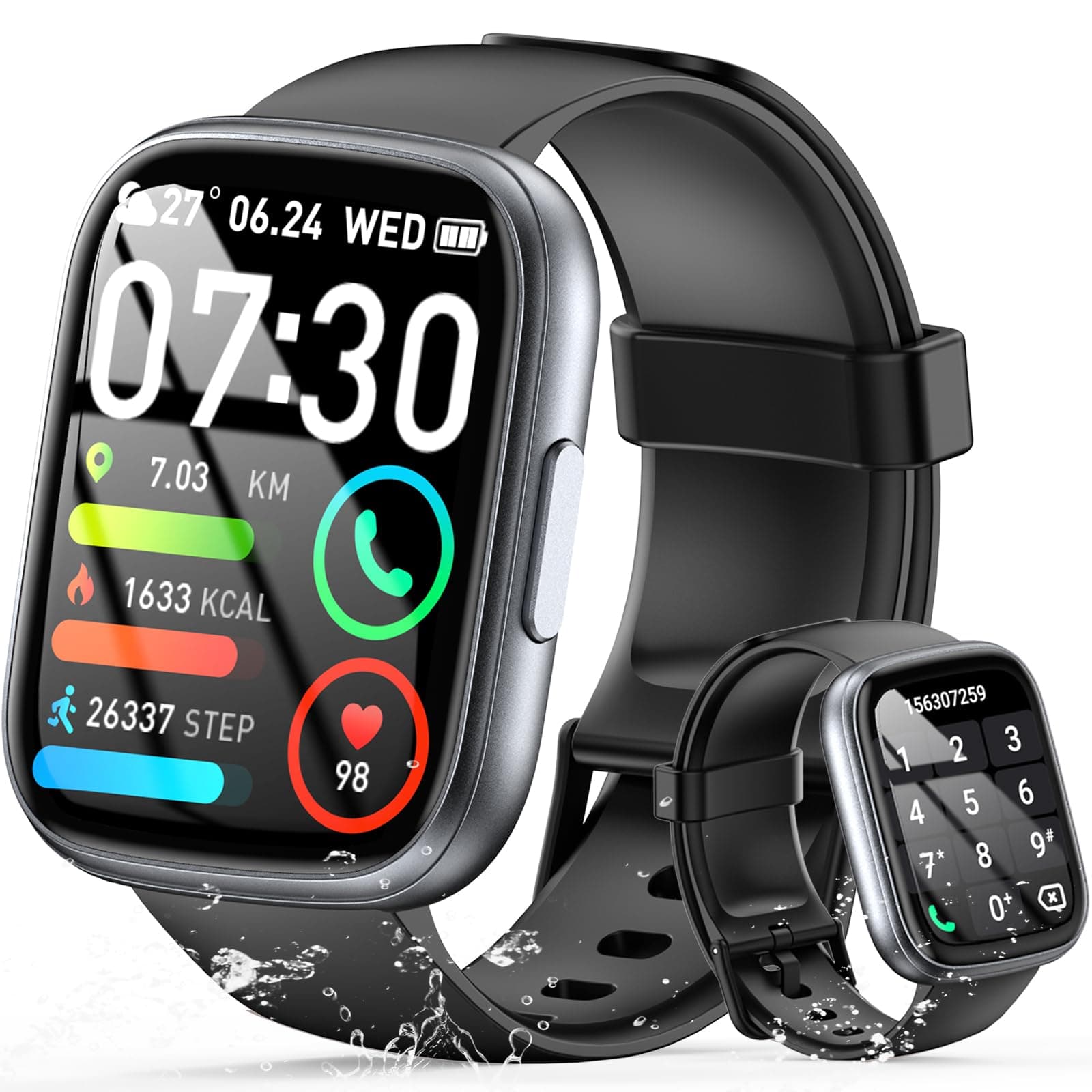 Cillso Montre Connectée Homme Femme 1,95" HD, Smartwatch avec Appels Bluetooth, 112 Modes Sportifs, Cardiofréquencemètre, SpO2, Sommeil, Étanchéité IP68, Montre Sport pour Android iOS
