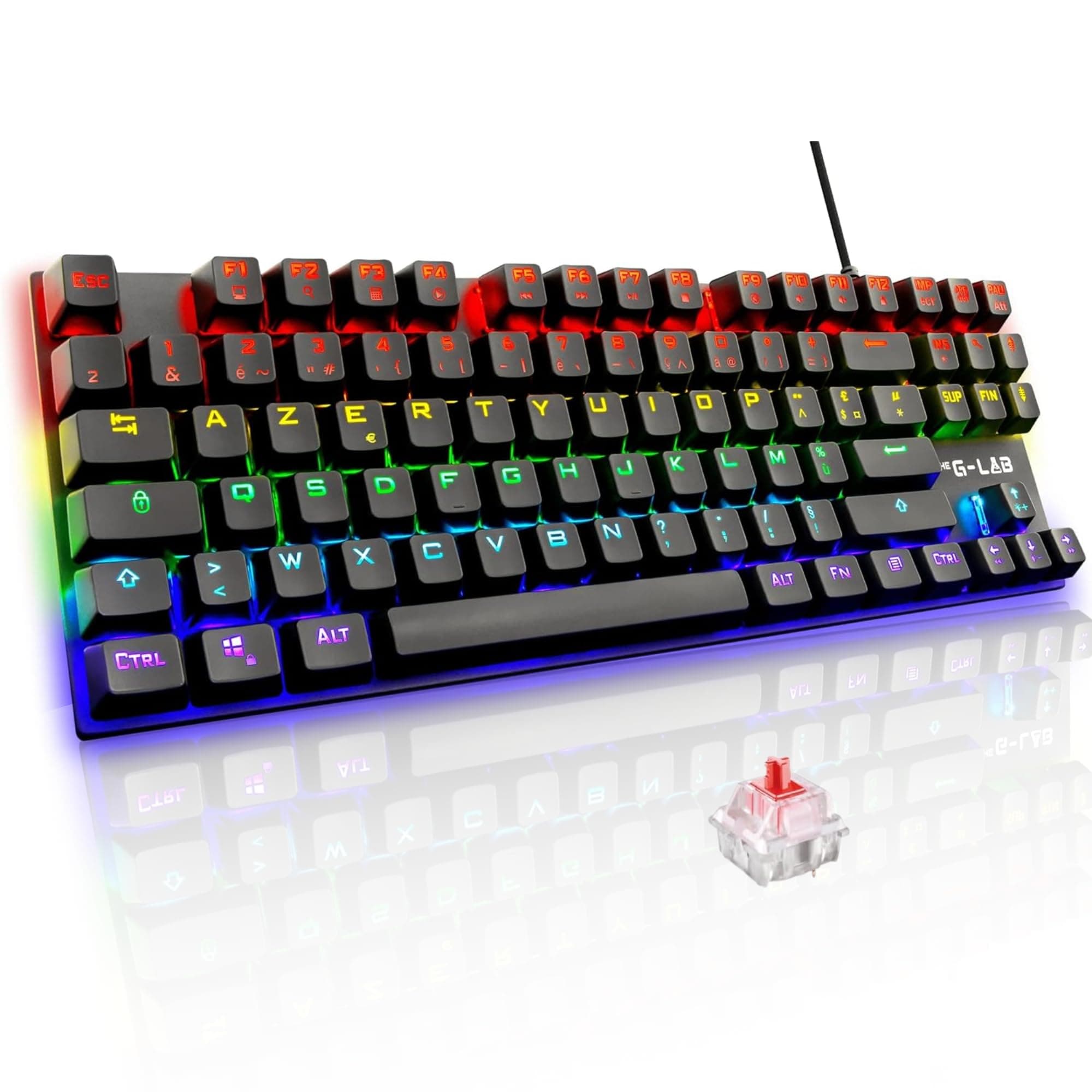 The G-Lab Keyz Mercury TKL Clavier Mécanique Gamer 87 Touches Filaire