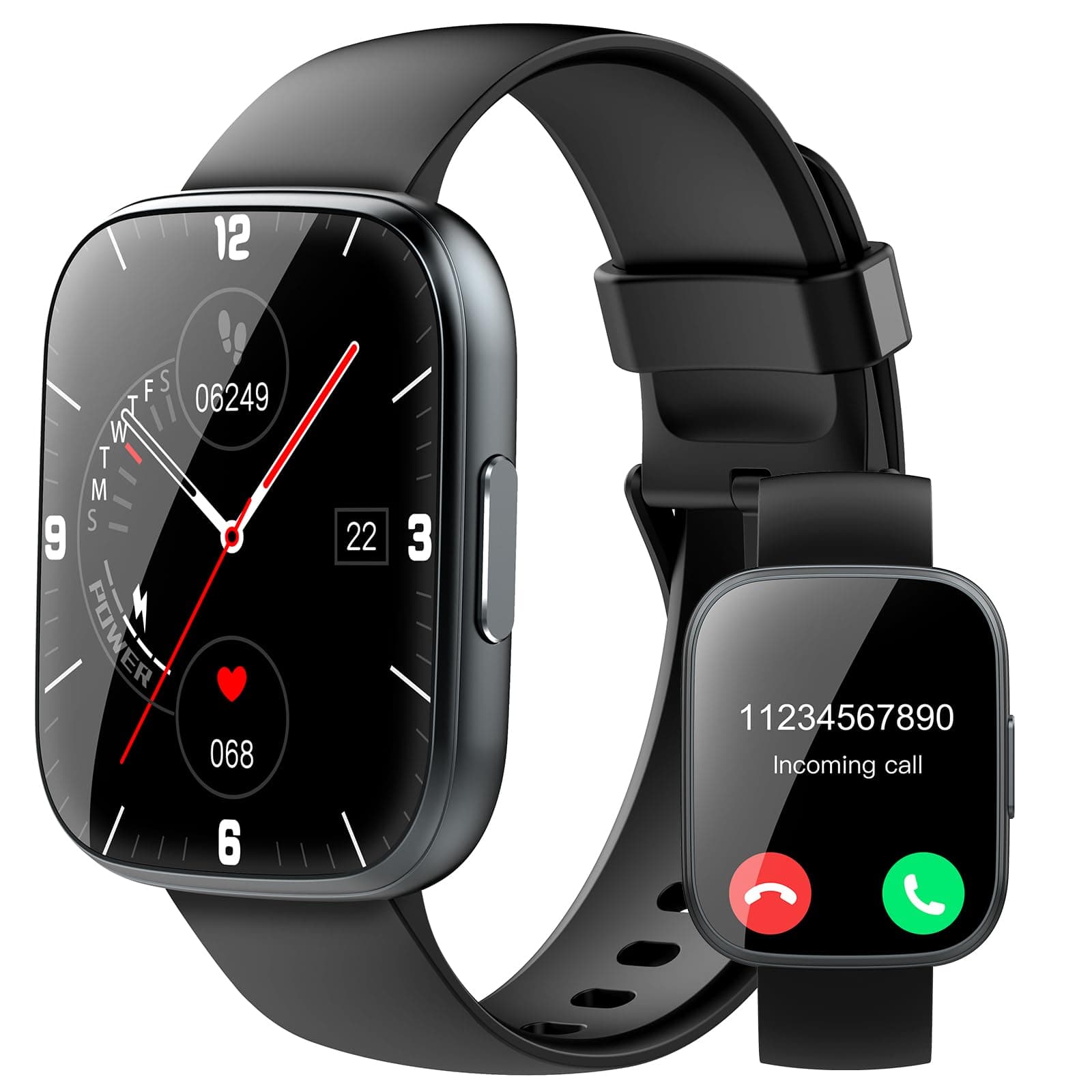 Montre connectée pour homme, femme, 112 modes sportifs, moniteur de fitness avec podomètre, sommeil, fréquence cardiaque, IP68, montre intelligente pour Android iOS
