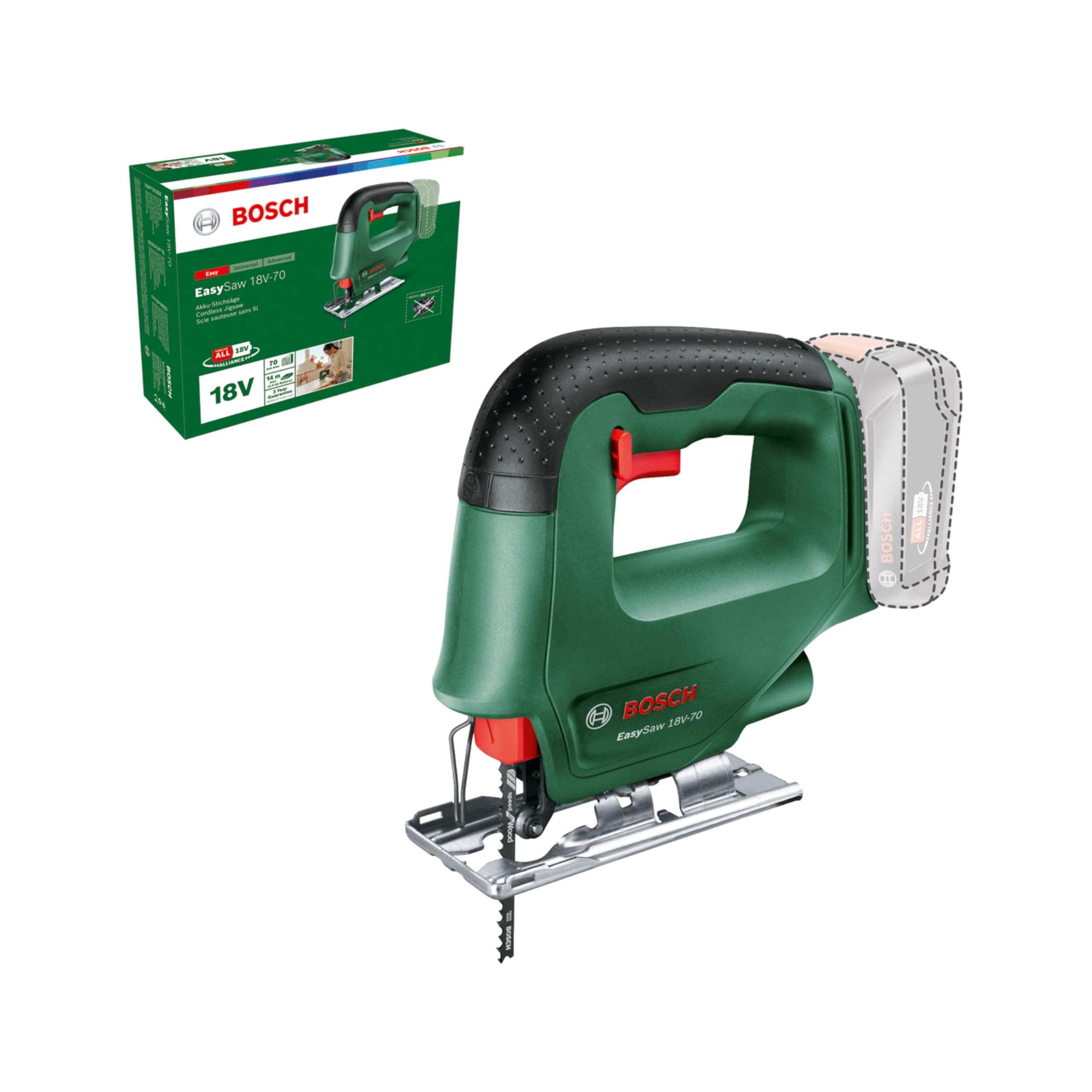 Bosch Scie sauteuse sans fil EasySaw 18V-70 (sans batterie – Image 1