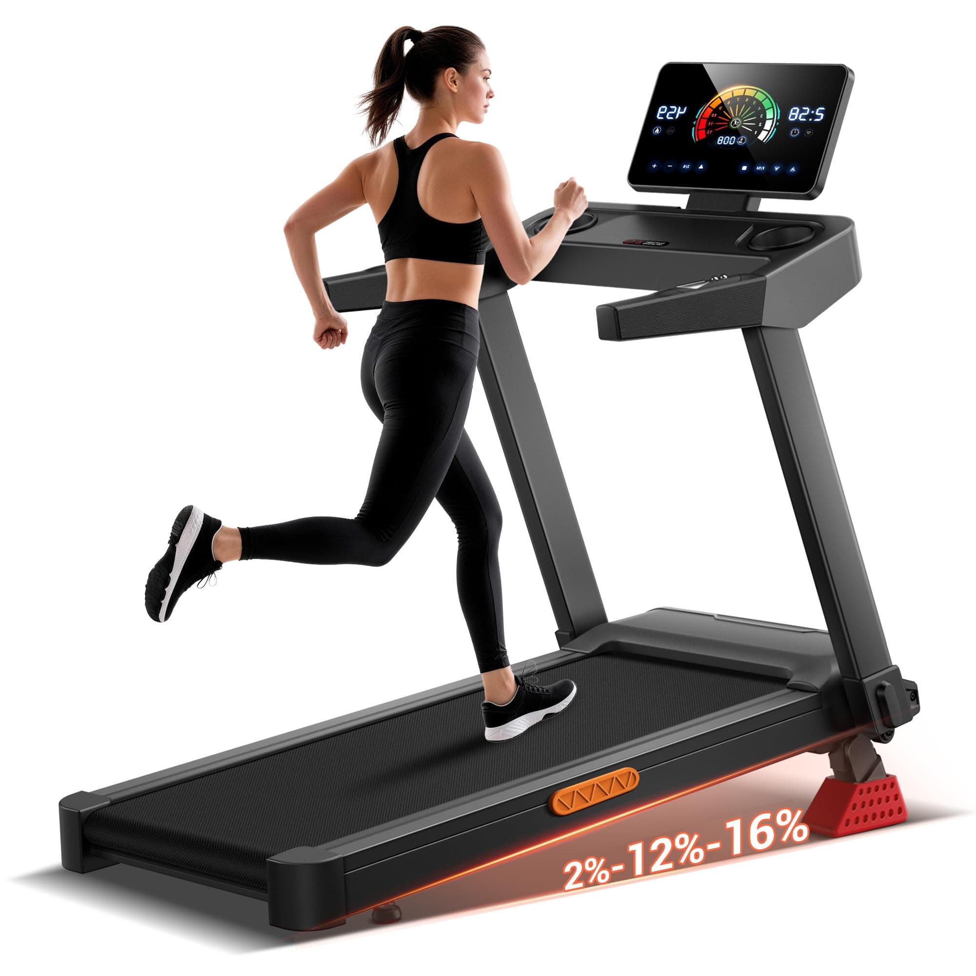 UMAY Tapis de Course Pliable Inclinable 16% – Image 1