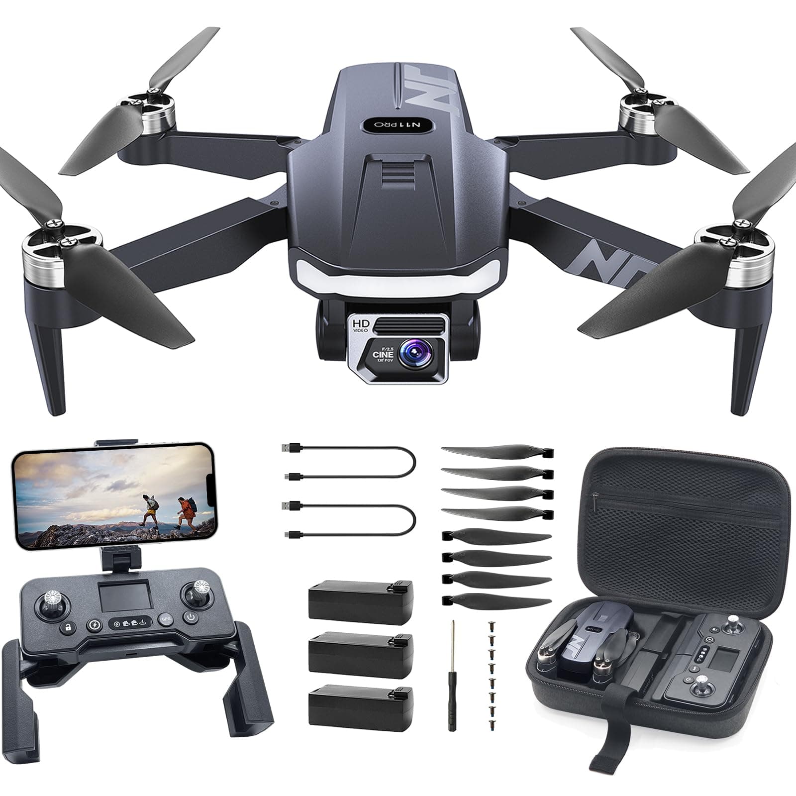Drone GPS avec caméra 4K UHD pour adultes