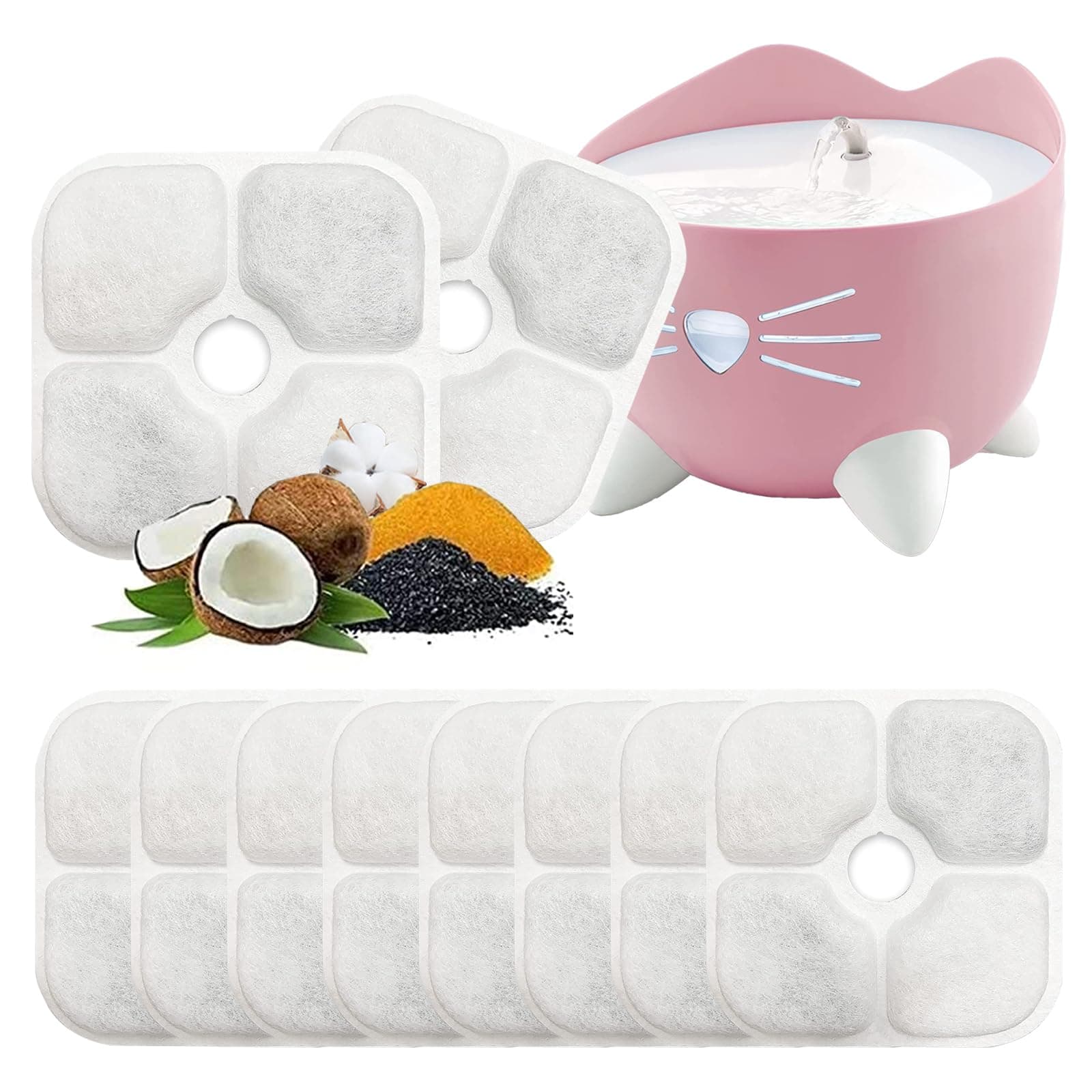 Fontaine Eau Chat Pixi Filtre 10 Couches Compatible avec Catit Pixi – Image 1